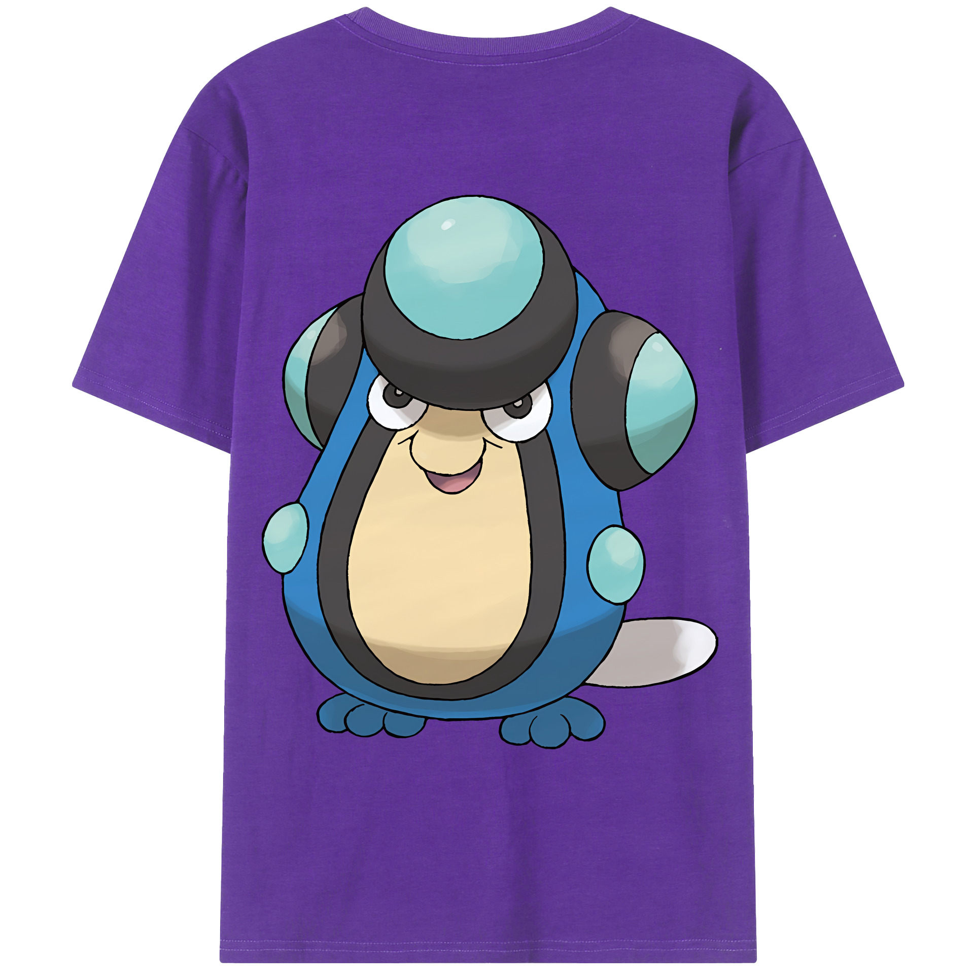 （画像用） ポケットモンスター Pokémon 綿100％ メンズ半袖Tシャツ（バックプリント） 通気性