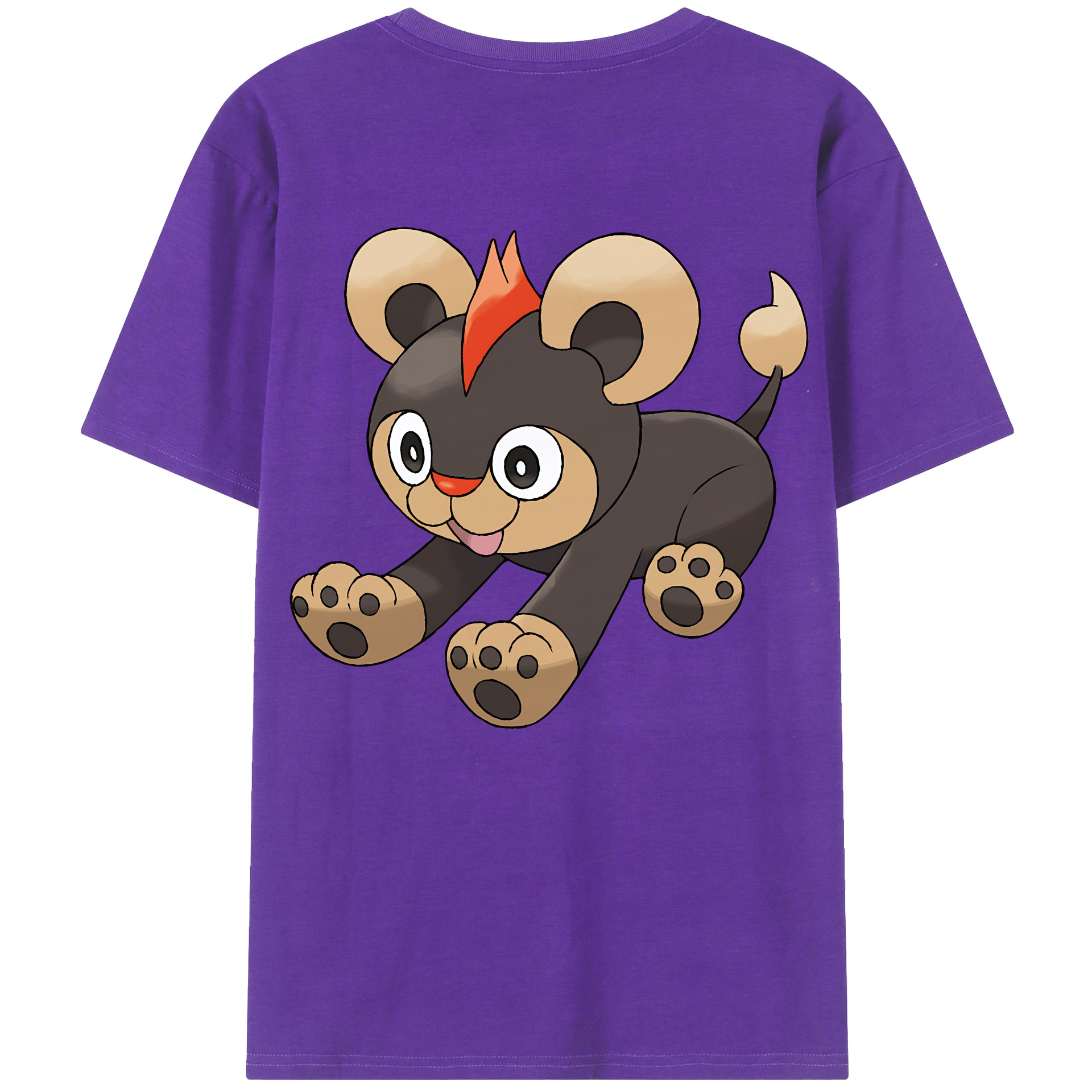 （画像用） ポケットモンスター Pokémon 綿100％ メンズ半袖Tシャツ（バックプリント） 通気性