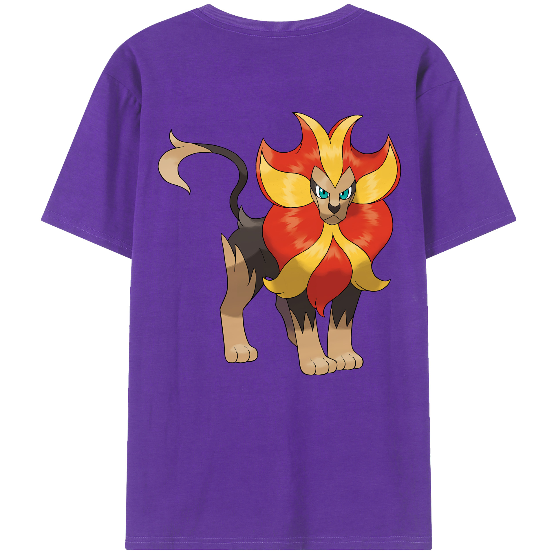 （画像用） ポケットモンスター Pokémon 綿100％ メンズ半袖Tシャツ（バックプリント） 通気性