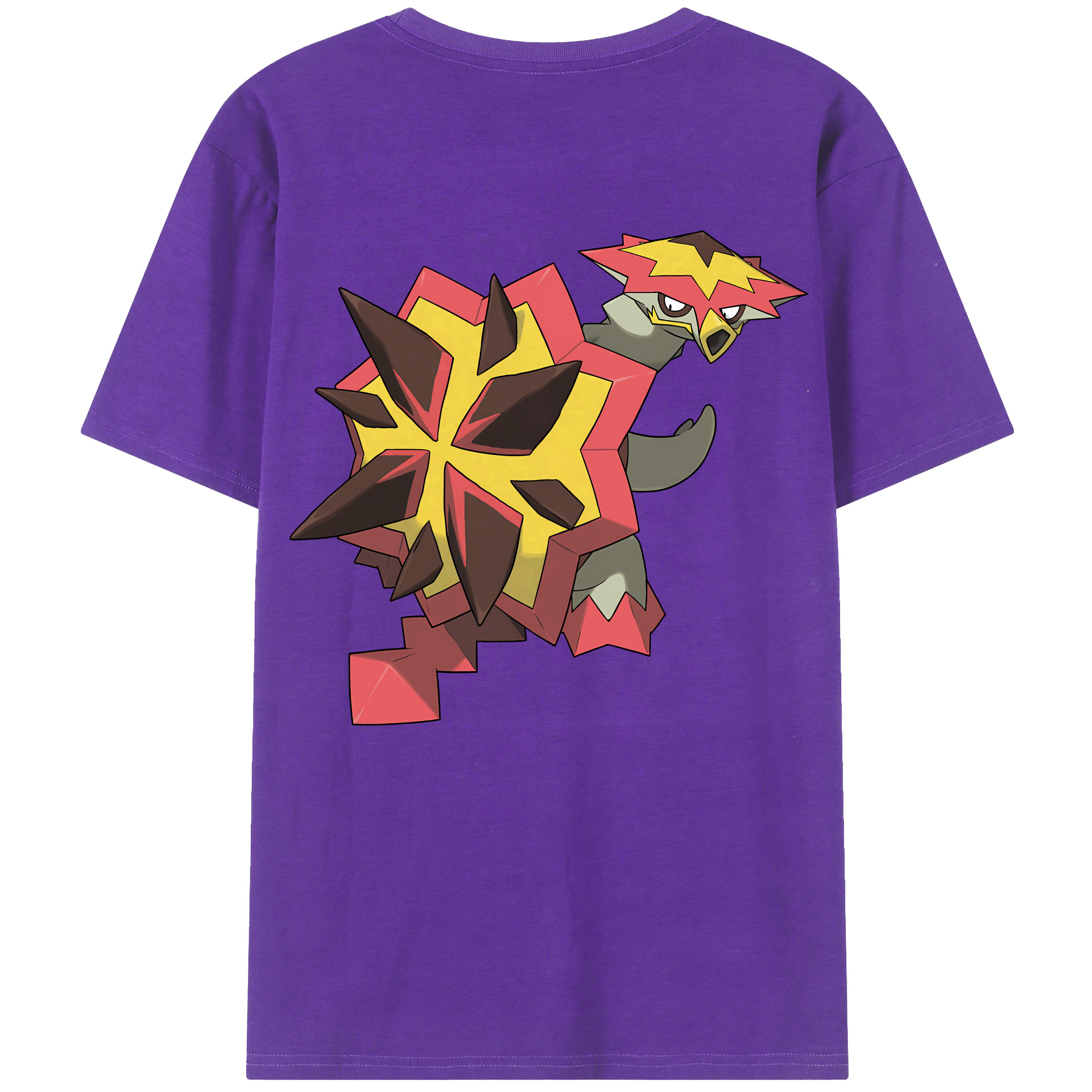 （画像用） ポケットモンスター Pokémon 綿100％ メンズ半袖Tシャツ（バックプリント） 通気性