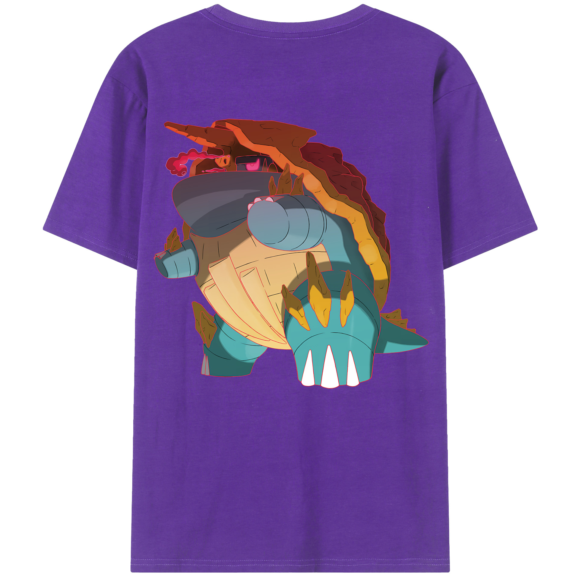 （画像用） ポケットモンスター Pokémon 綿100％ メンズ半袖Tシャツ（バックプリント） 通気性