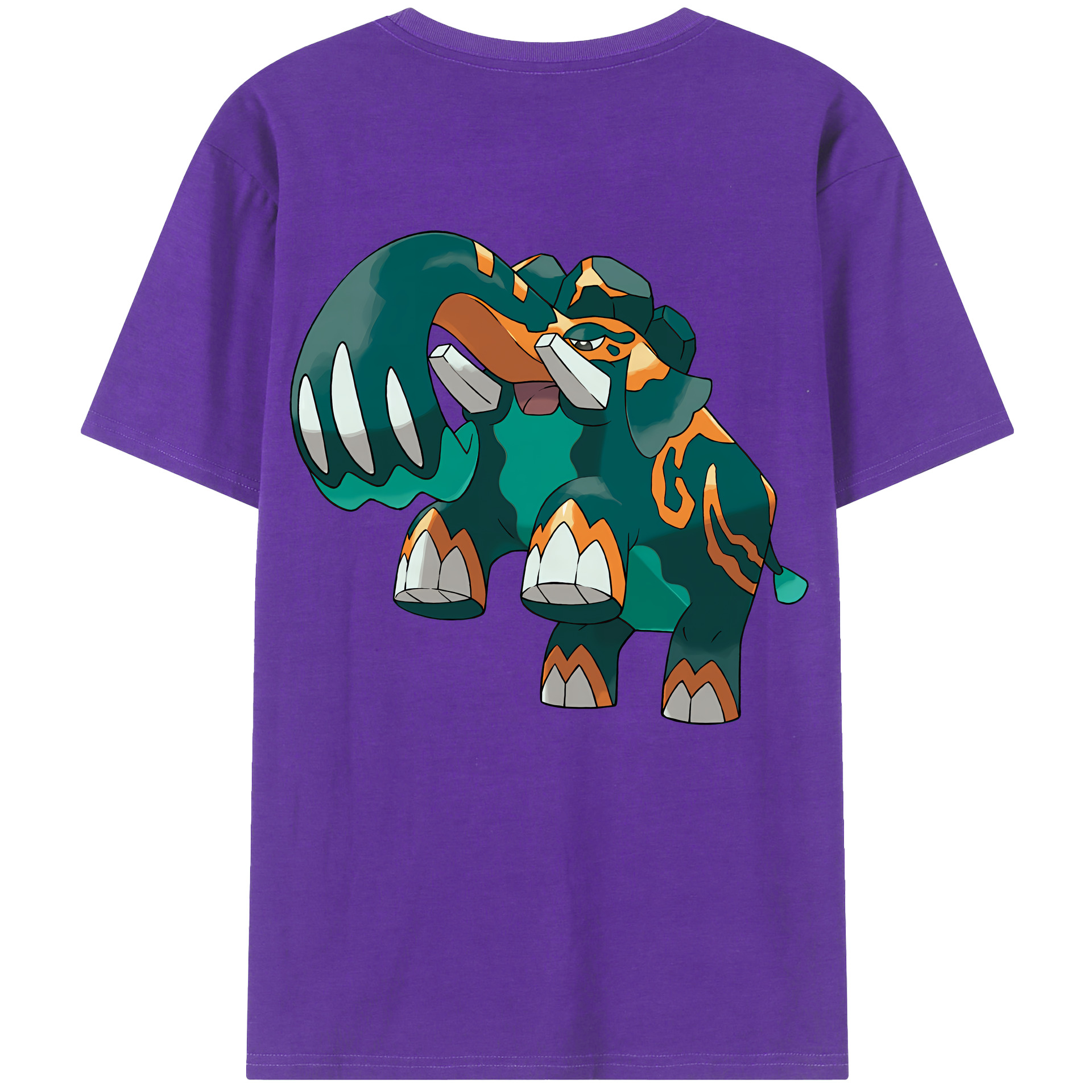 （画像用） ポケットモンスター Pokémon 綿100％ メンズ半袖Tシャツ（バックプリント） 通気性