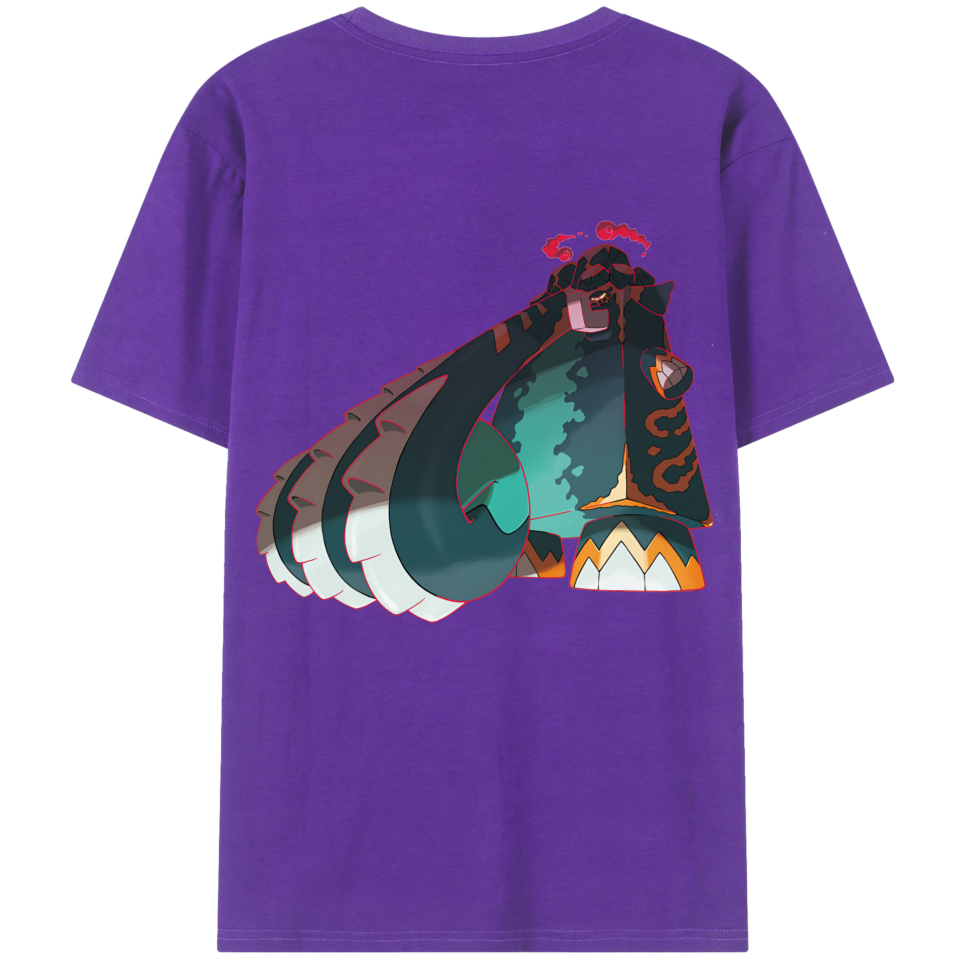 （画像用） ポケットモンスター Pokémon 綿100％ メンズ半袖Tシャツ（バックプリント） 通気性