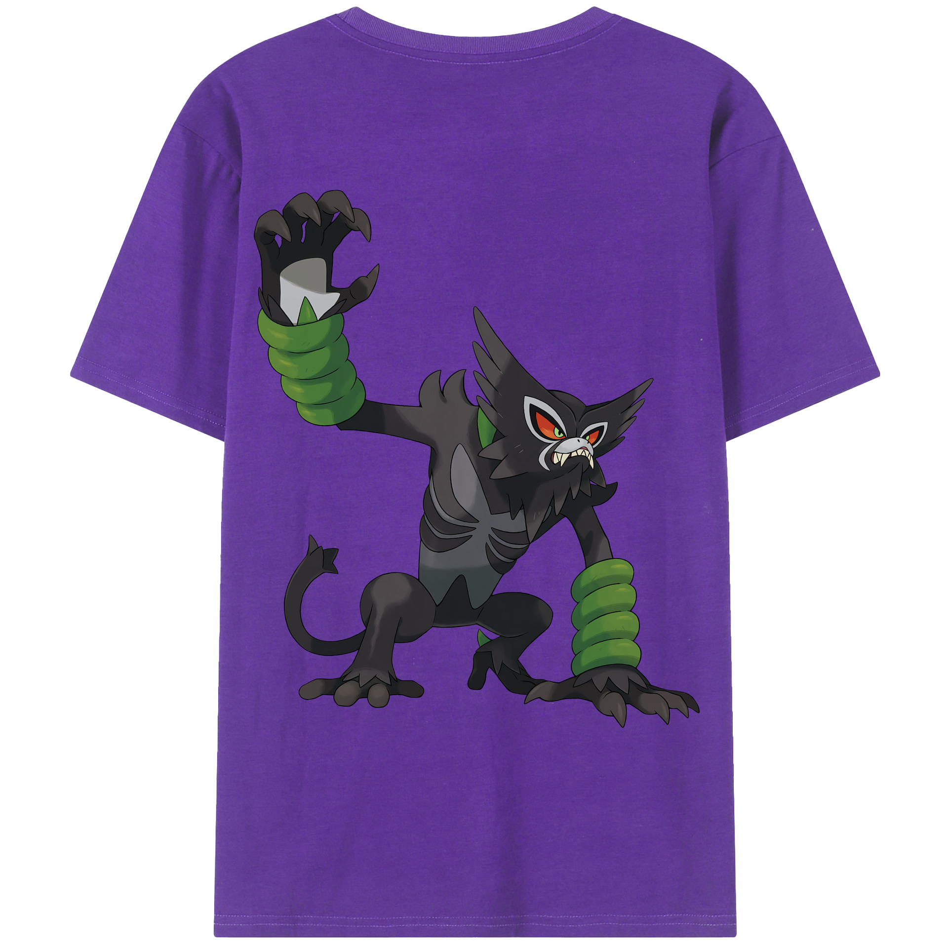（画像用） ポケットモンスター Pokémon 綿100％ メンズ半袖Tシャツ（バックプリント） 通気性