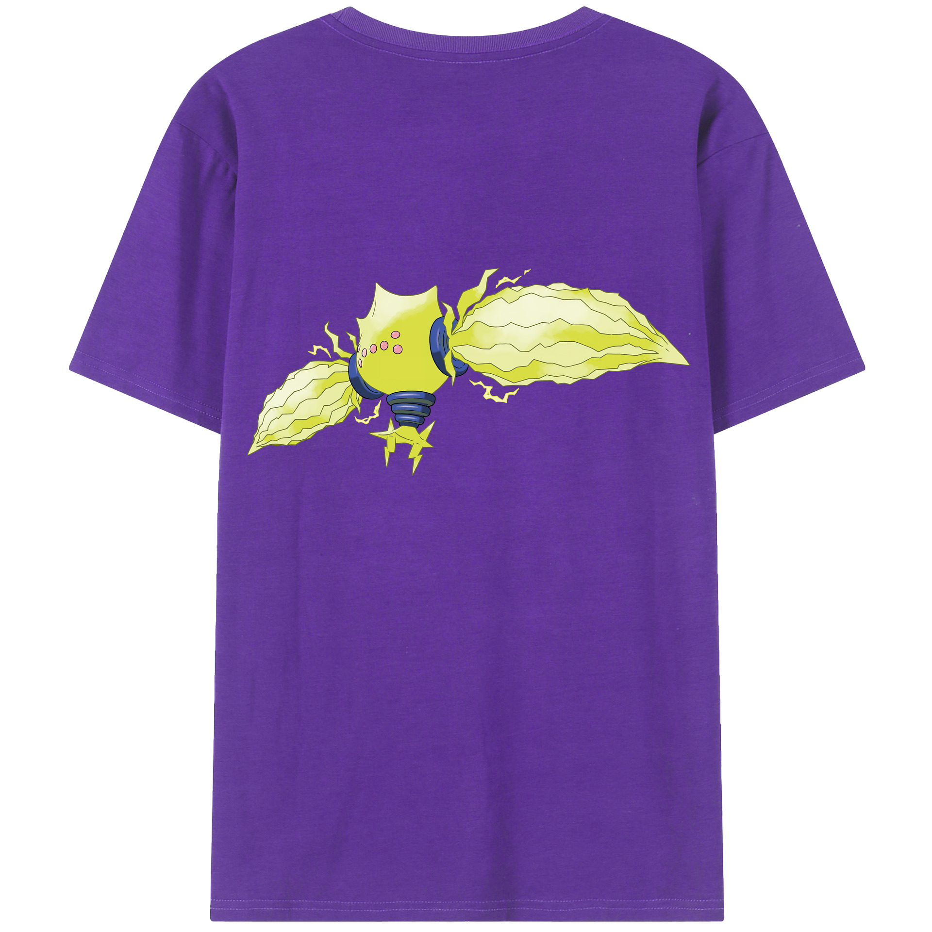 （画像用） ポケットモンスター Pokémon 綿100％ メンズ半袖Tシャツ（バックプリント） 通気性