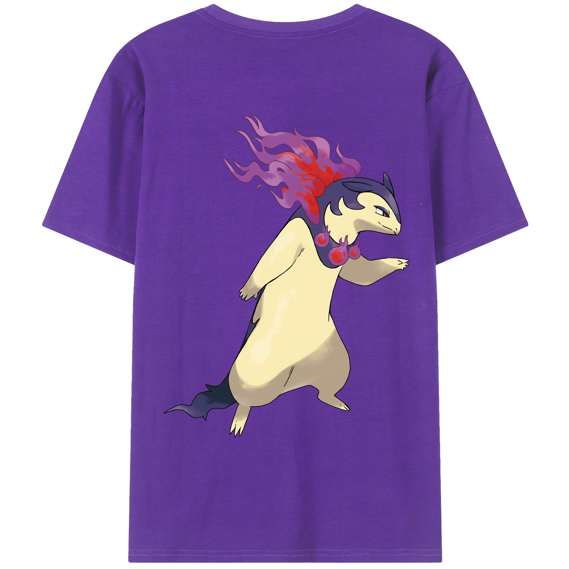 （画像用） ポケットモンスター Pokémon 綿100％ メンズ半袖Tシャツ（バックプリント） 通気性