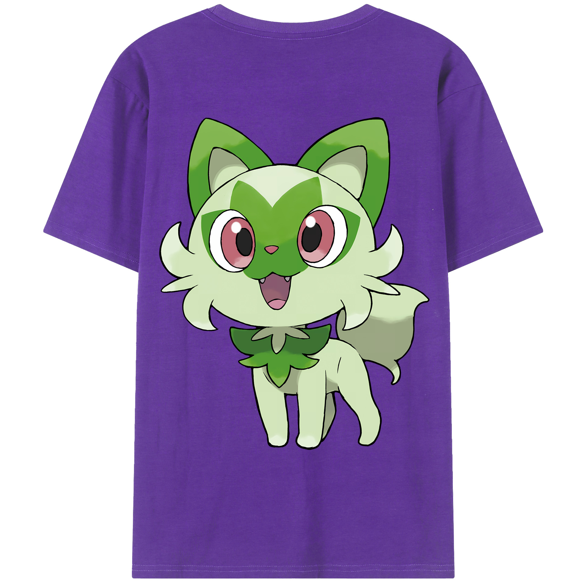 （画像用） ポケットモンスター Pokémon 綿100％ メンズ半袖Tシャツ（バックプリント） 通気性