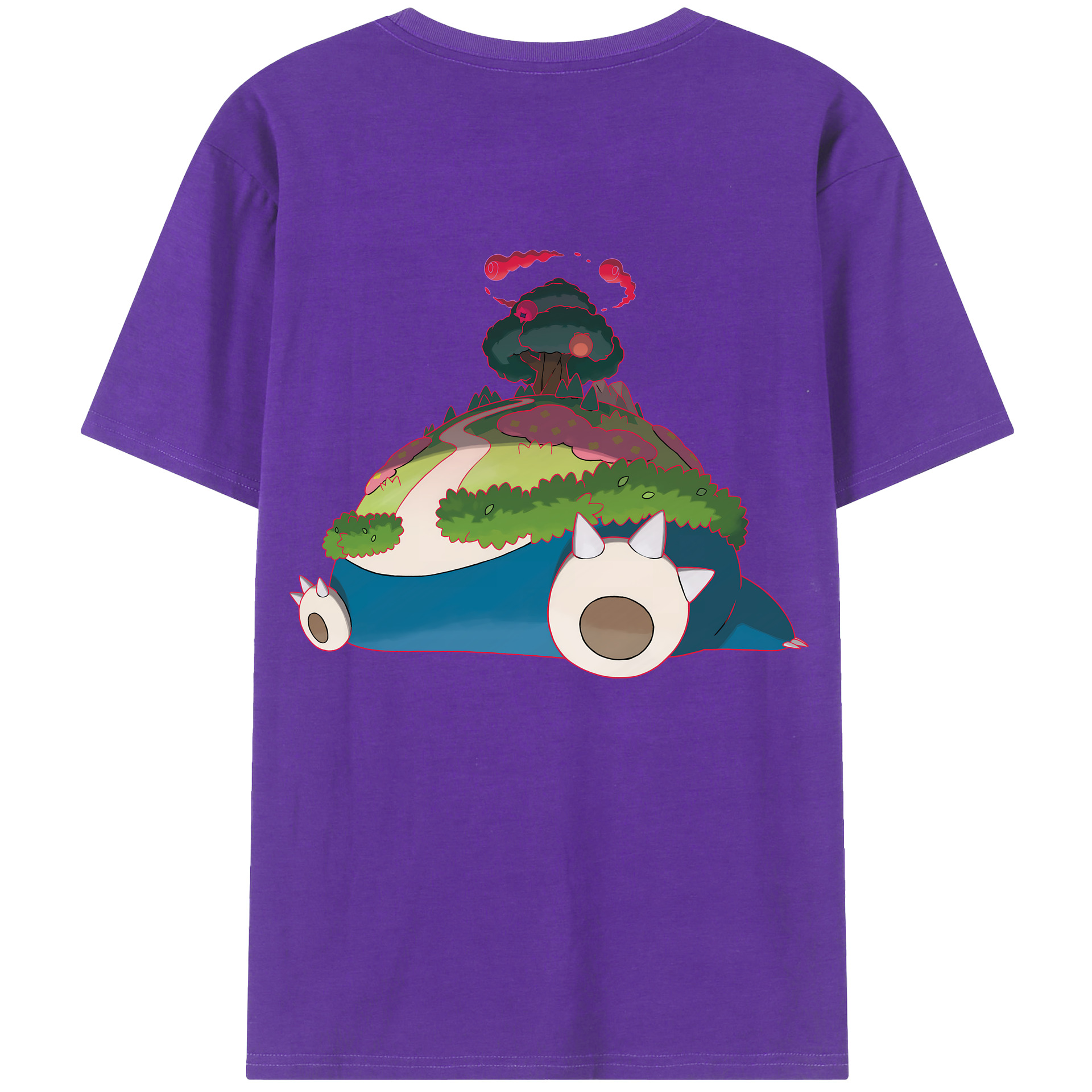 （画像用） ポケットモンスター Pokémon 綿100％ メンズ半袖Tシャツ（バックプリント） 通気性