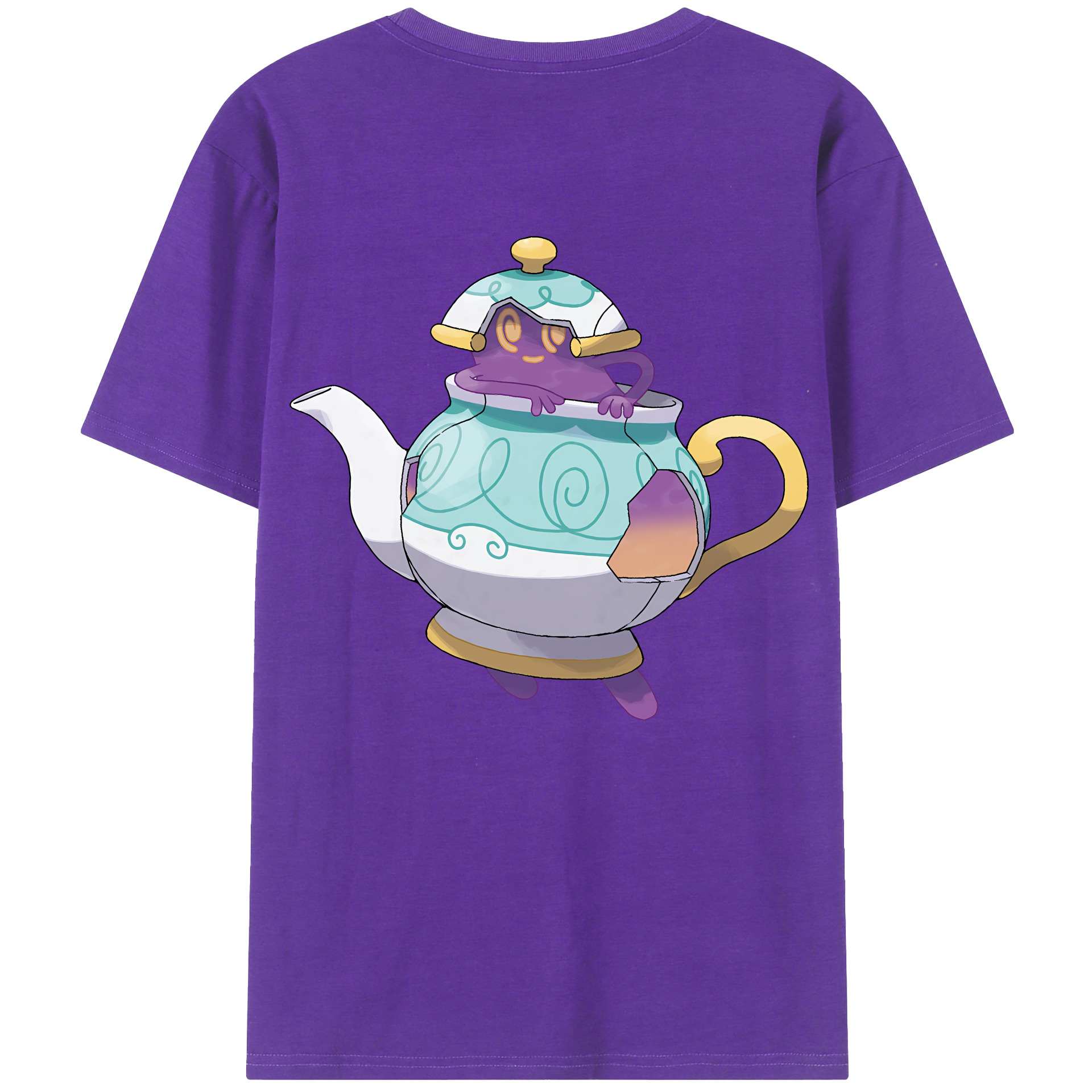 （画像用） ポケットモンスター Pokémon 綿100％ メンズ半袖Tシャツ（バックプリント） 通気性
