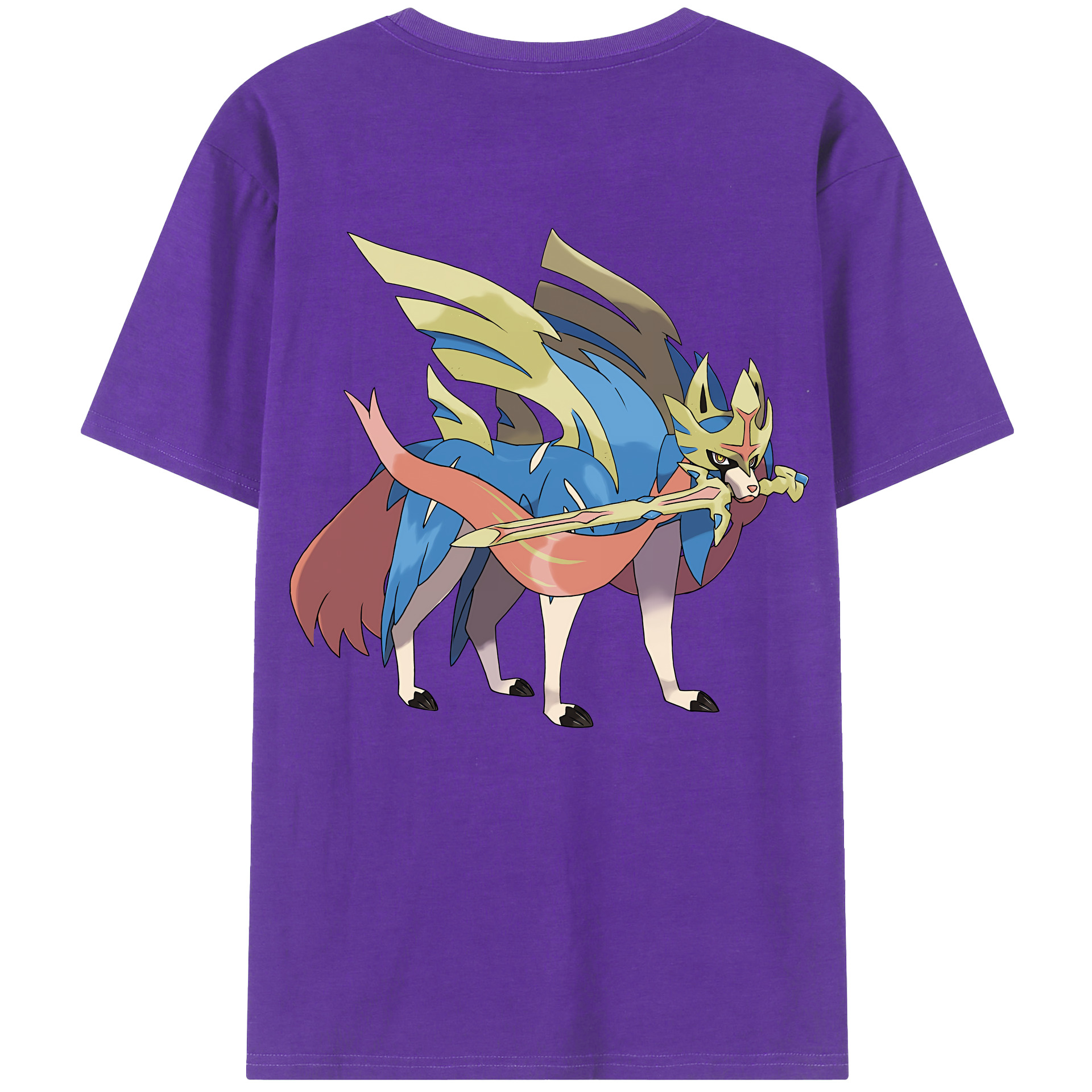 （画像用） ポケットモンスター Pokémon 綿100％ メンズ半袖Tシャツ（バックプリント） 通気性