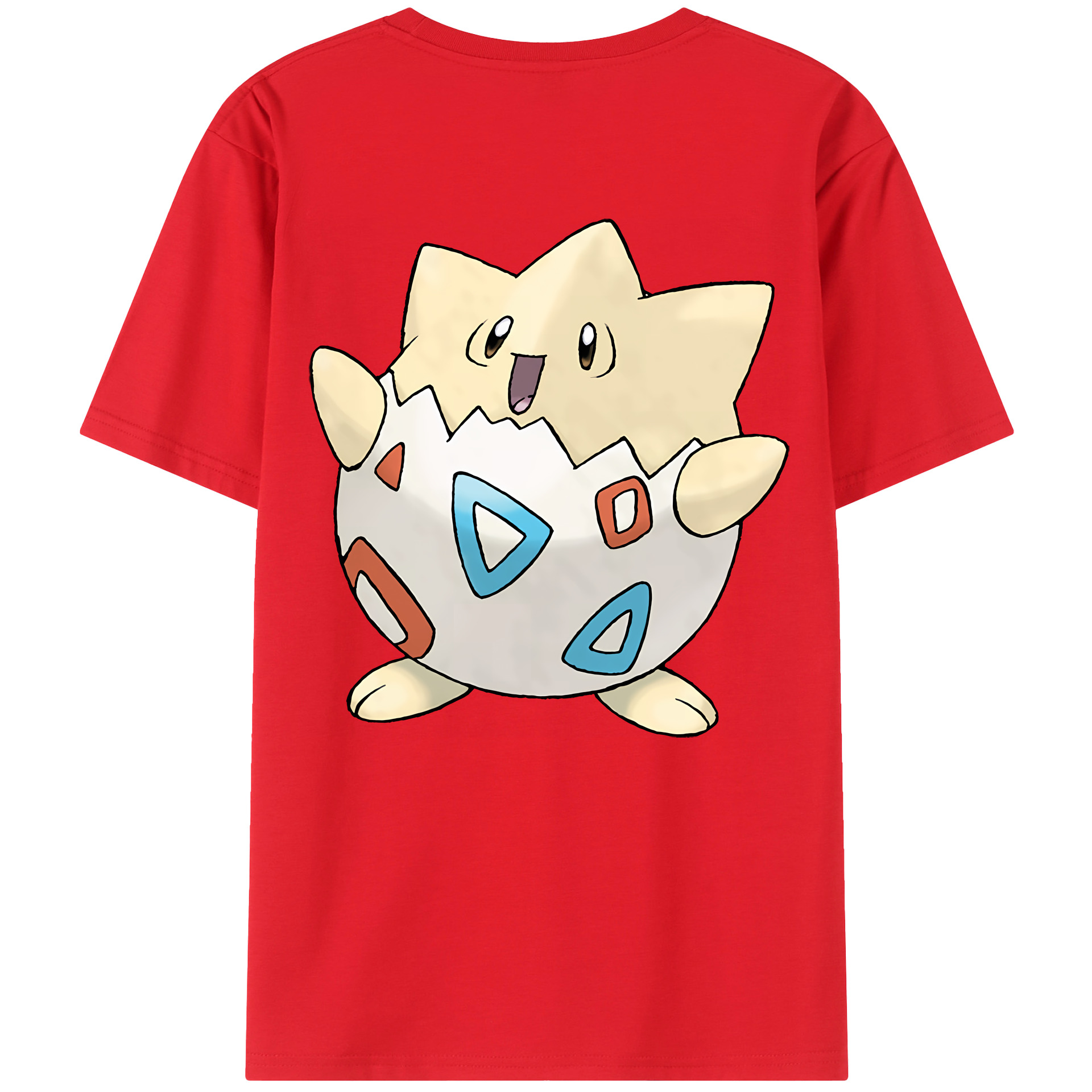 （画像用） ポケットモンスター Pokémon 綿100％ メンズ半袖Tシャツ（バックプリント） 通気性