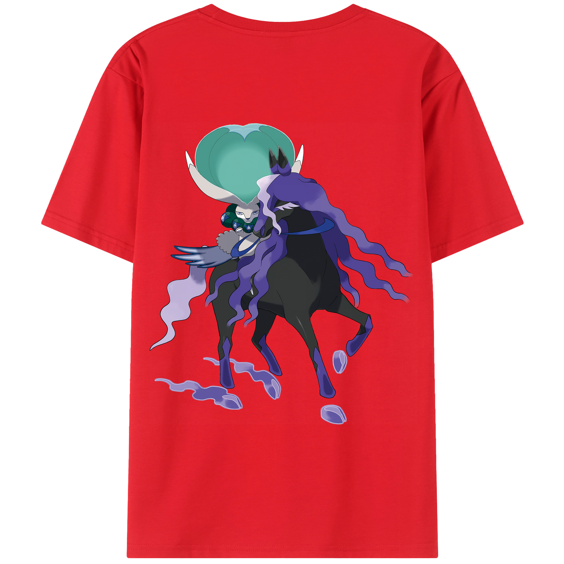 （画像用） ポケットモンスター Pokémon 綿100％ メンズ半袖Tシャツ（バックプリント） 通気性