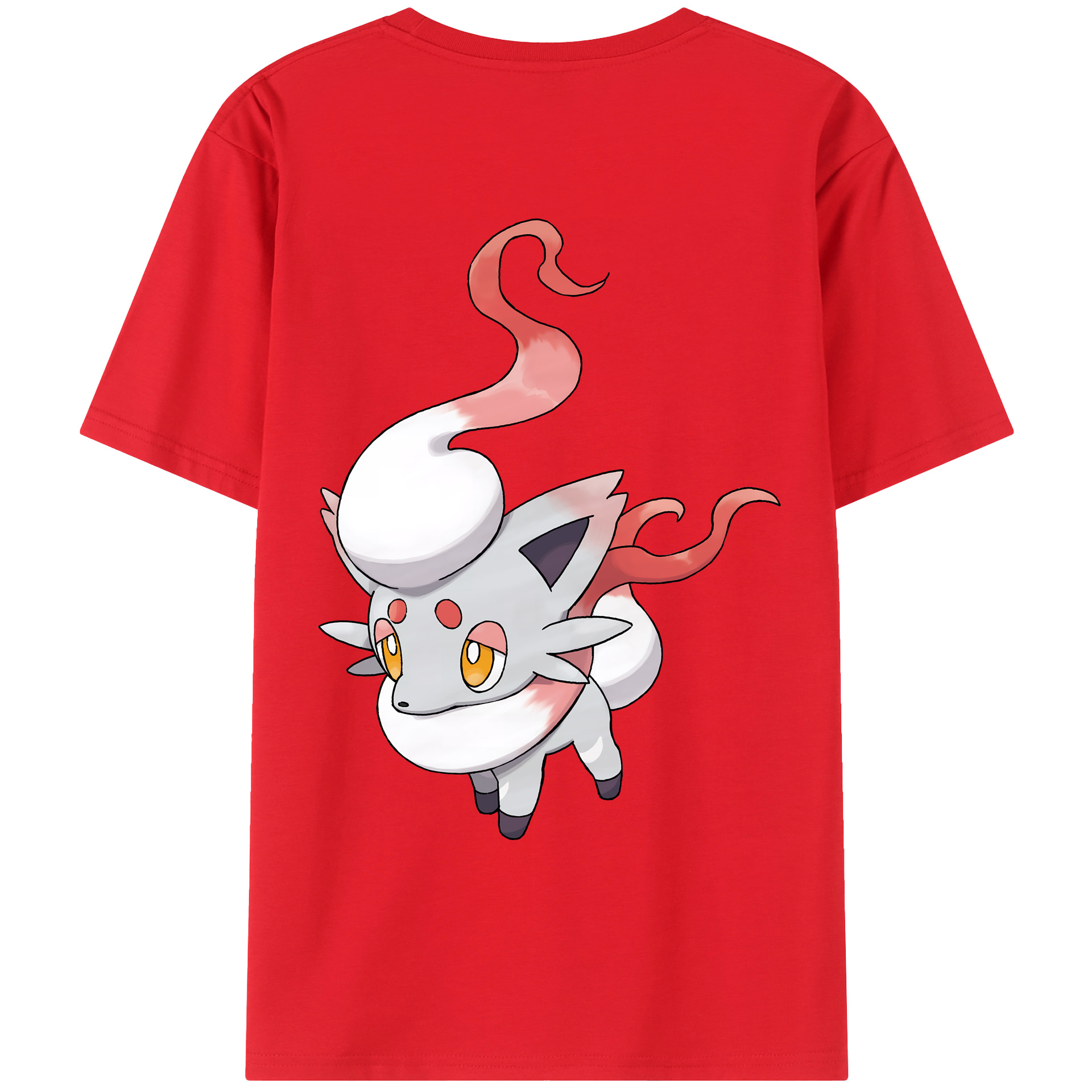 （画像用） ポケットモンスター Pokémon 綿100％ メンズ半袖Tシャツ（バックプリント） 通気性