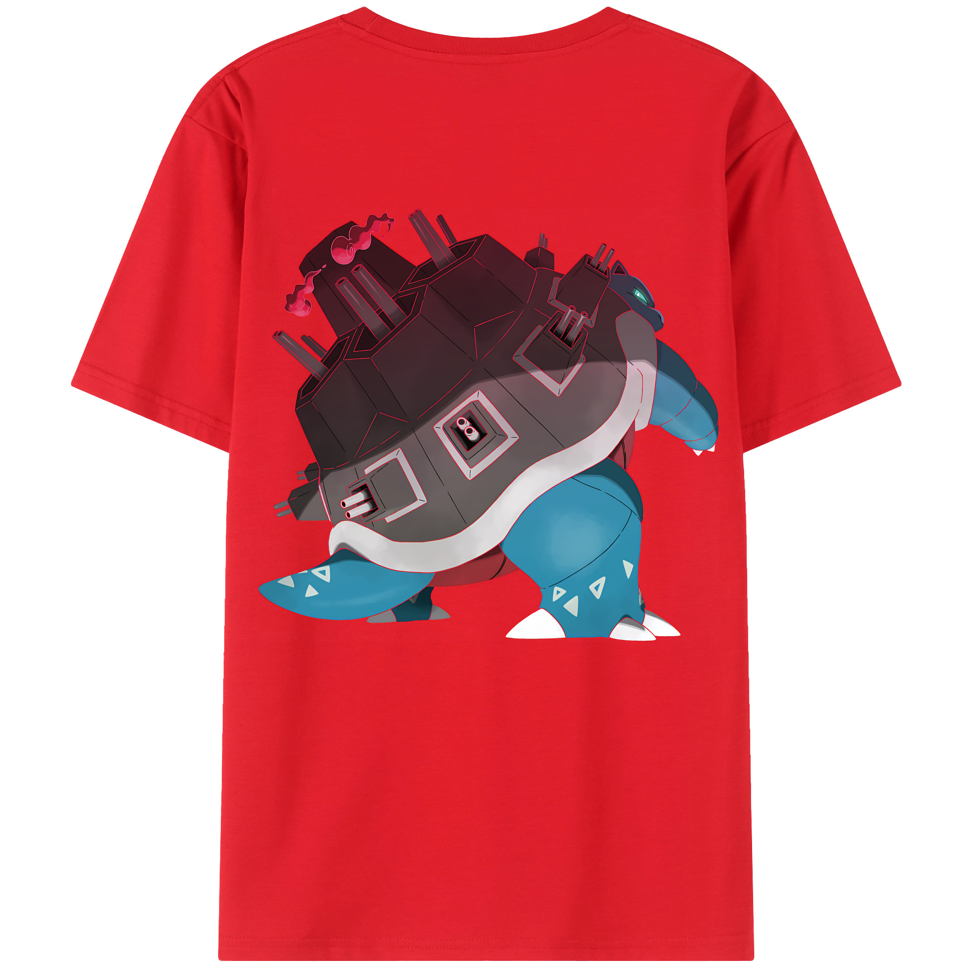（画像用） ポケットモンスター Pokémon 綿100％ メンズ半袖Tシャツ（バックプリント） 通気性