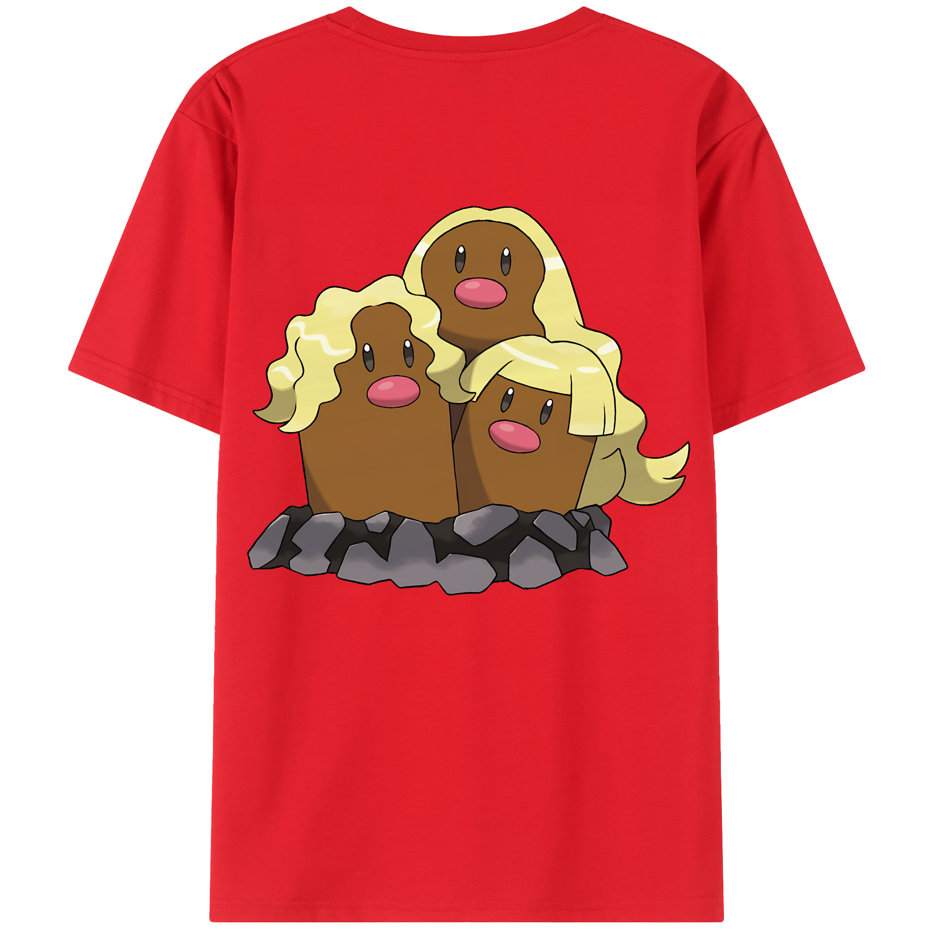 （画像用） ポケットモンスター Pokémon 綿100％ メンズ半袖Tシャツ（バックプリント） 通気性