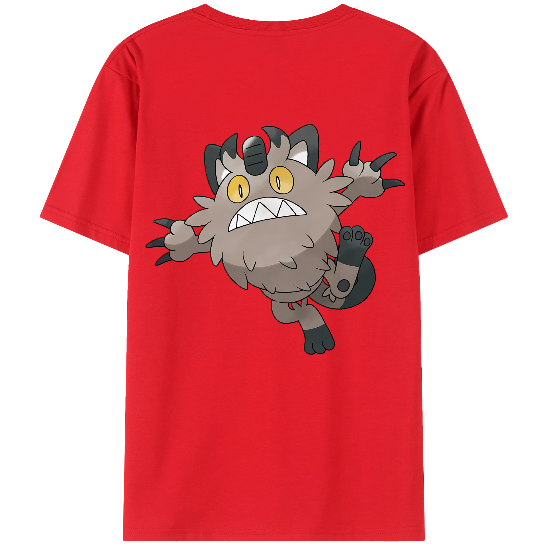 （画像用） ポケットモンスター Pokémon 綿100％ メンズ半袖Tシャツ（バックプリント） 通気性