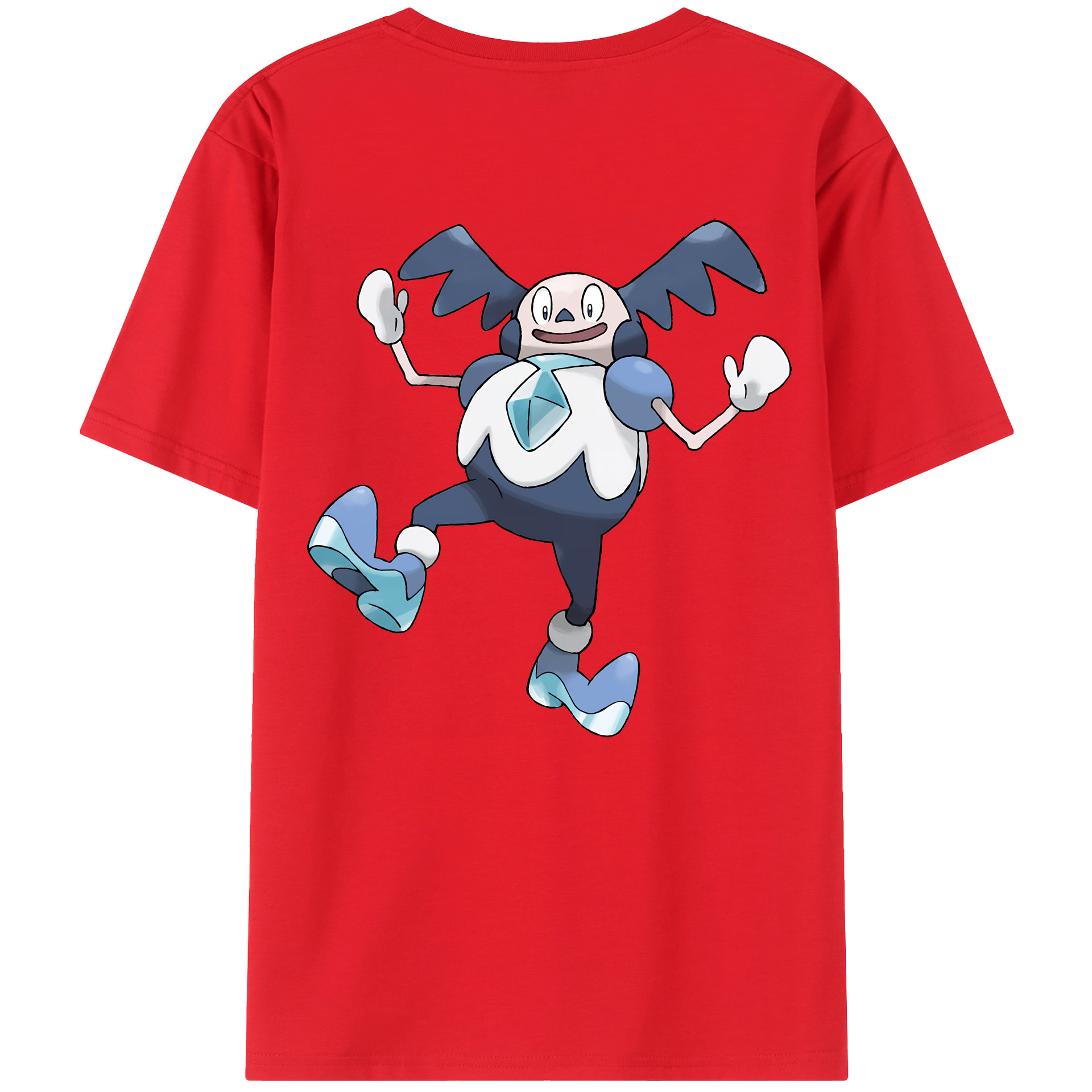 （画像用） ポケットモンスター Pokémon 綿100％ メンズ半袖Tシャツ（バックプリント） 通気性