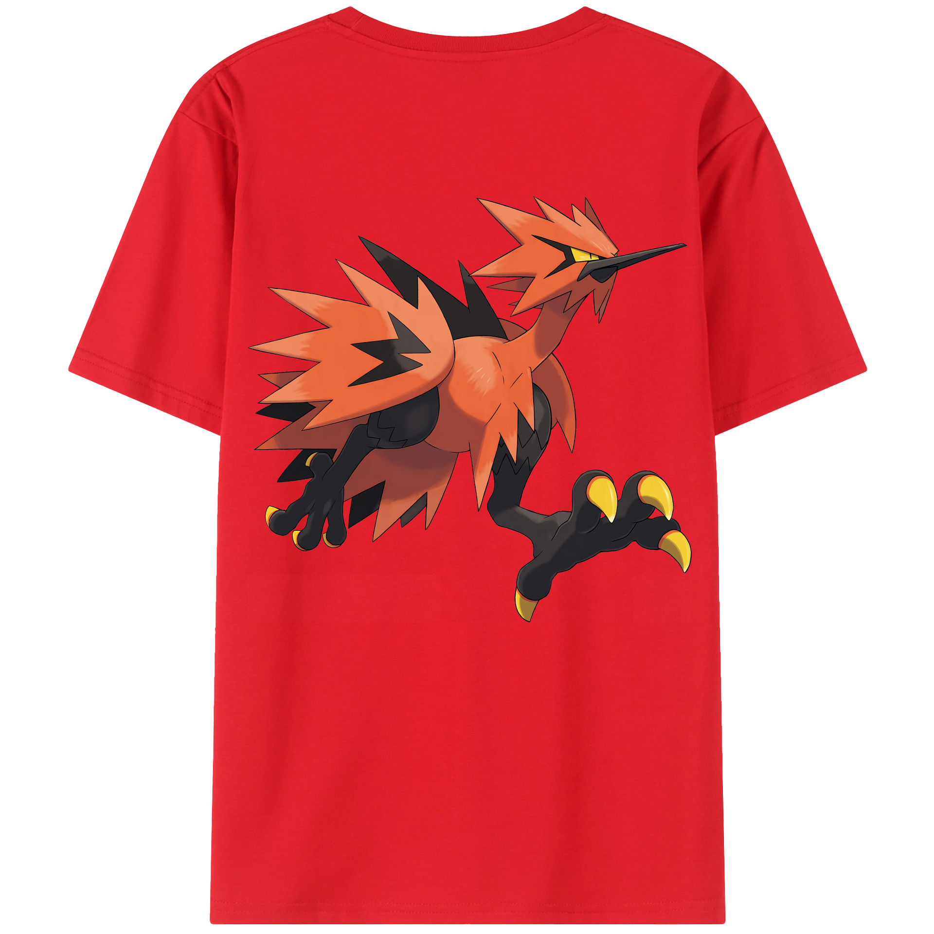 （画像用） ポケットモンスター Pokémon 綿100％ メンズ半袖Tシャツ（バックプリント） 通気性