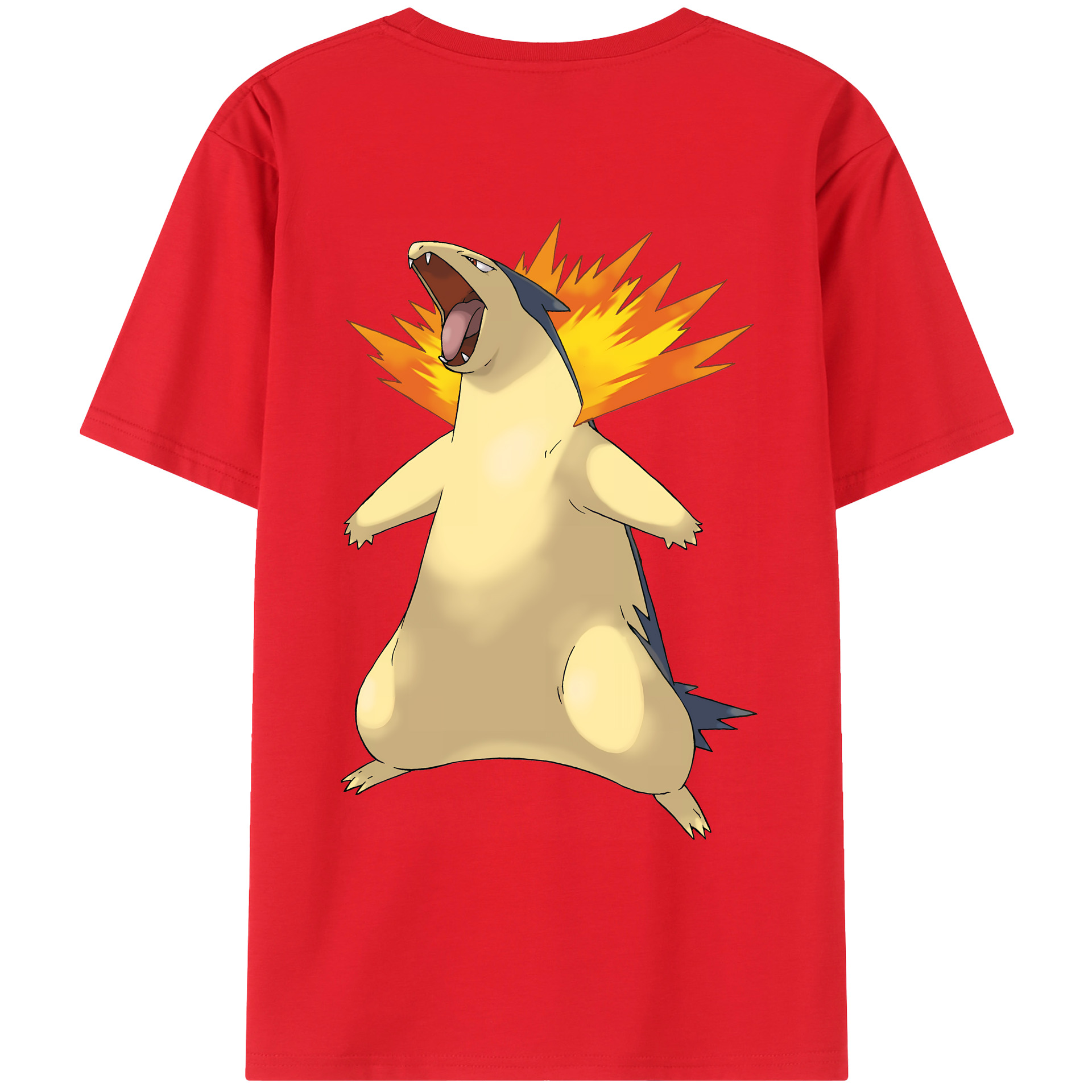 （画像用） ポケットモンスター Pokémon 綿100％ メンズ半袖Tシャツ（バックプリント） 通気性