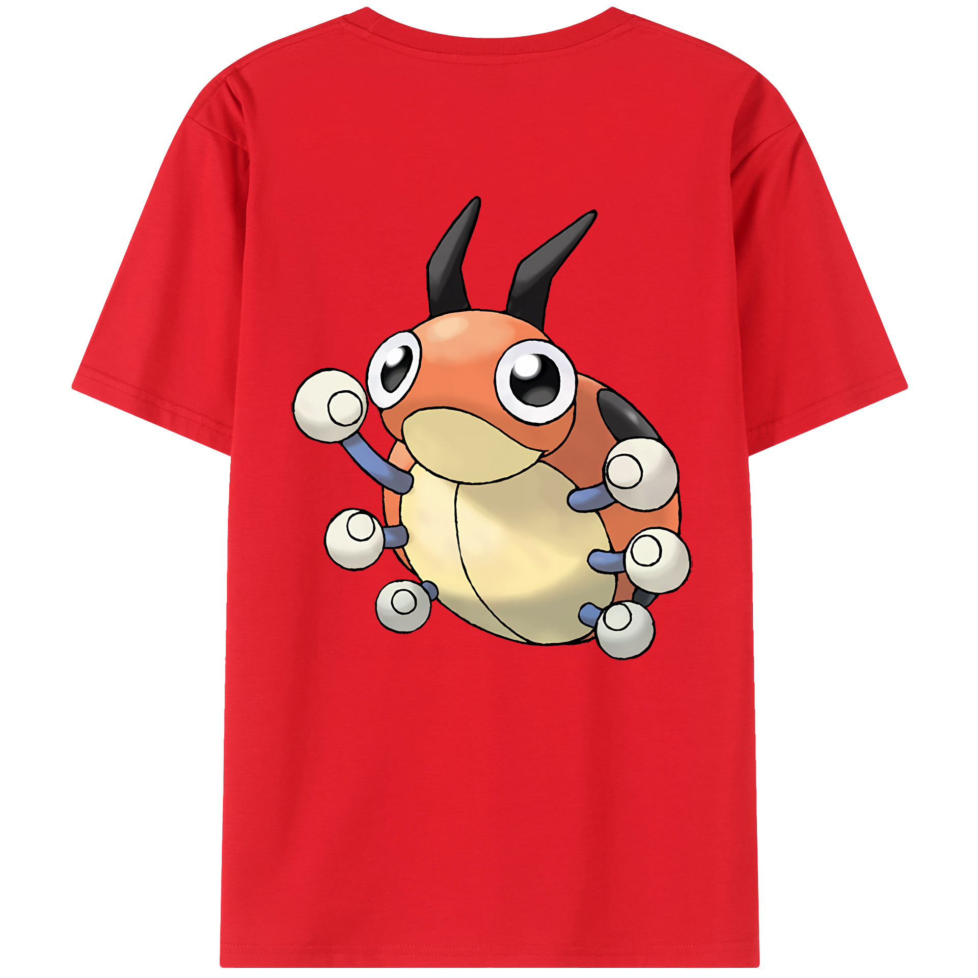 （画像用） ポケットモンスター Pokémon 綿100％ メンズ半袖Tシャツ（バックプリント） 通気性