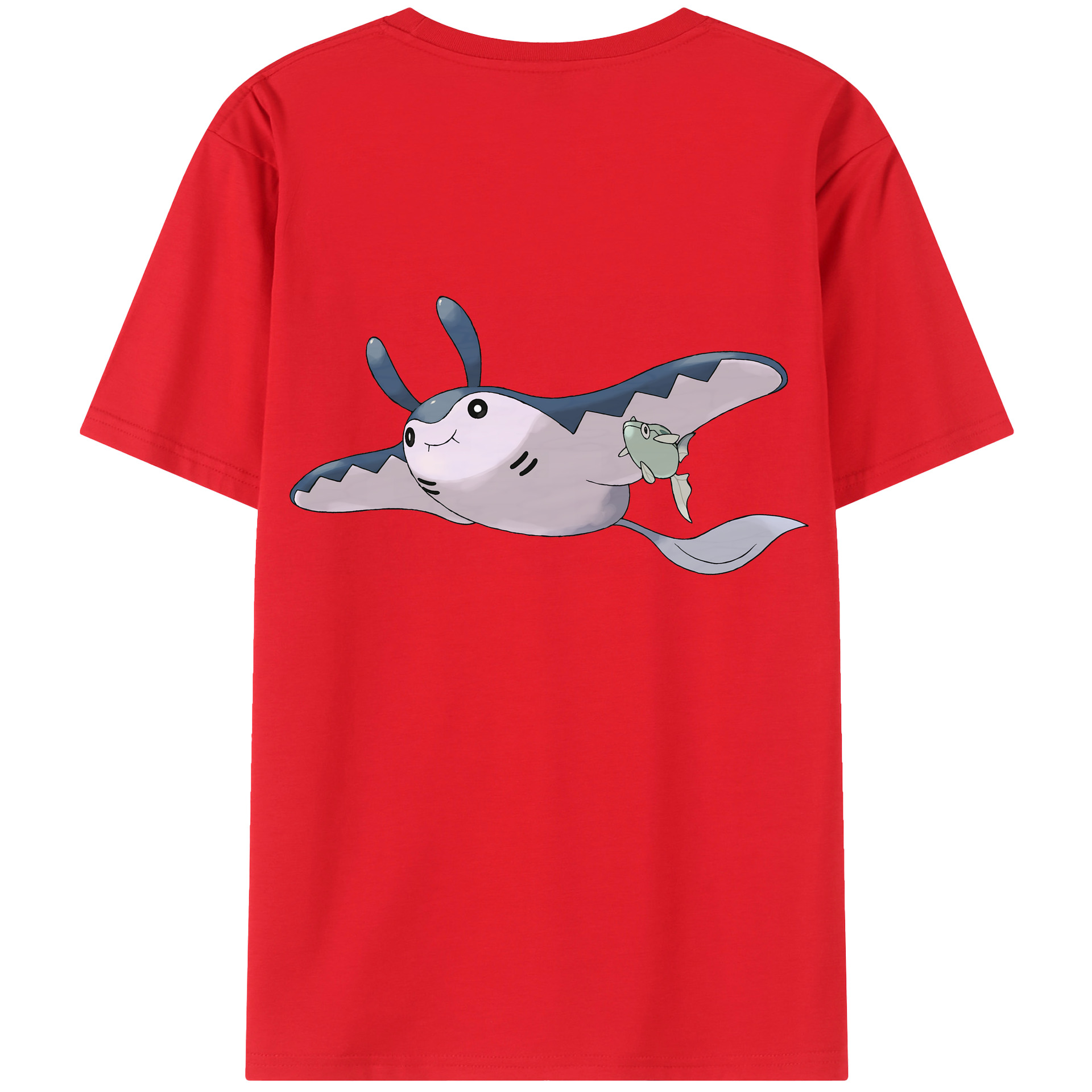 （画像用） ポケットモンスター Pokémon 綿100％ メンズ半袖Tシャツ（バックプリント） 通気性