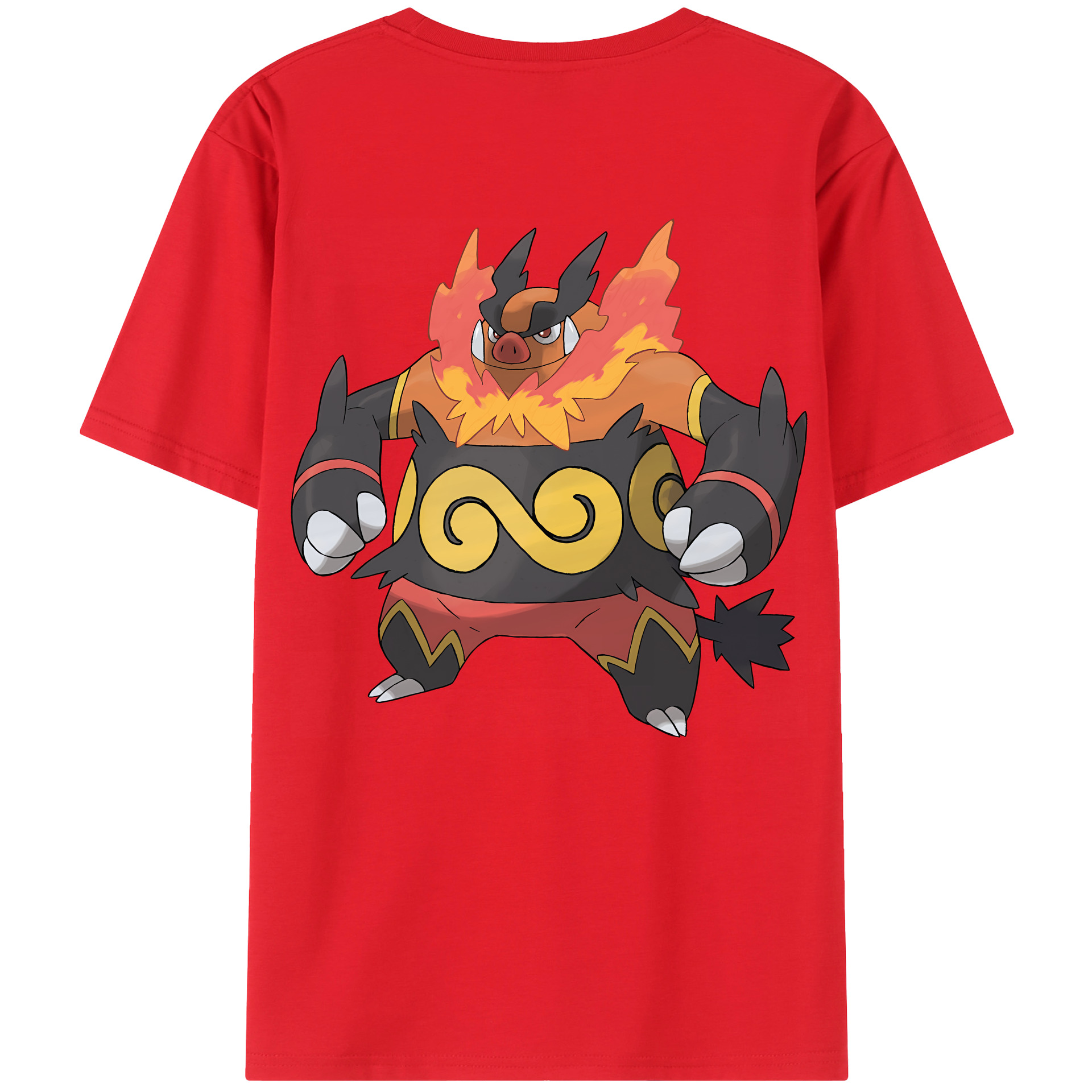 （画像用） ポケットモンスター Pokémon 綿100％ メンズ半袖Tシャツ（バックプリント） 通気性