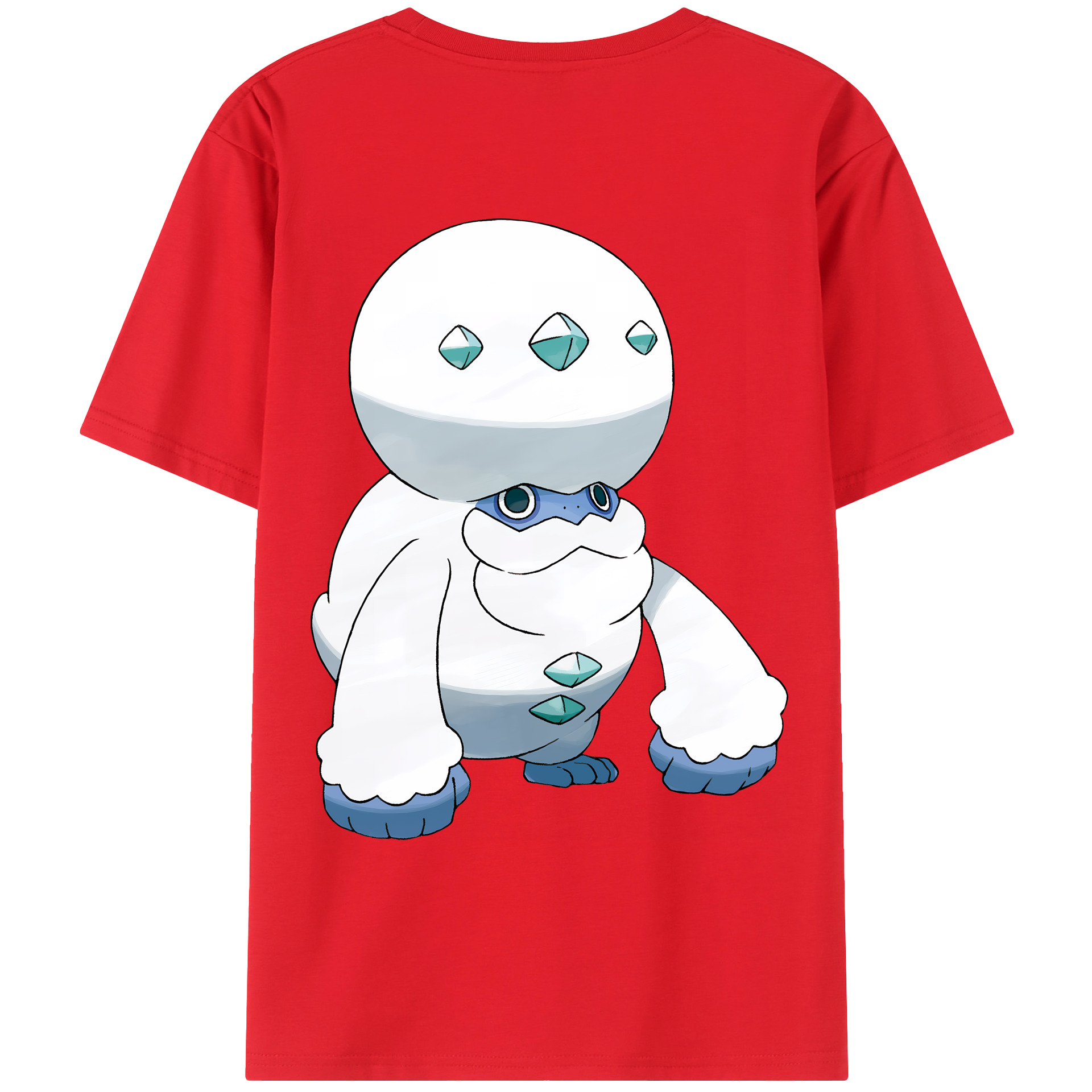 （画像用） ポケットモンスター Pokémon 綿100％ メンズ半袖Tシャツ（バックプリント） 通気性