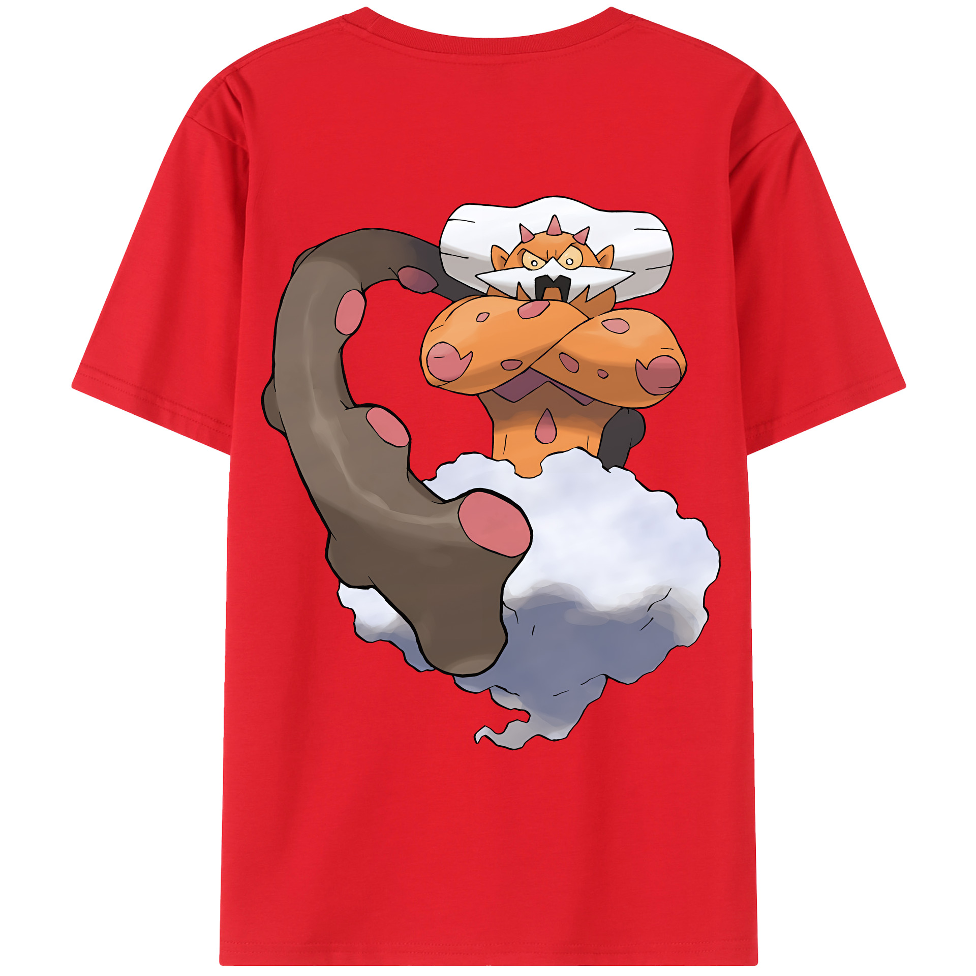 （画像用） ポケットモンスター Pokémon 綿100％ メンズ半袖Tシャツ（バックプリント） 通気性