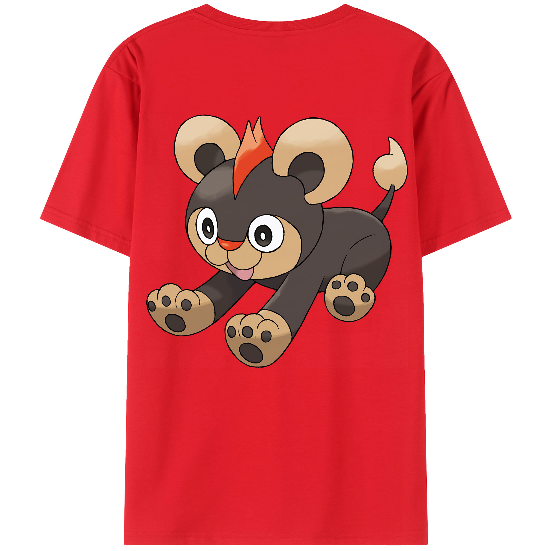 （画像用） ポケットモンスター Pokémon 綿100％ メンズ半袖Tシャツ（バックプリント） 通気性