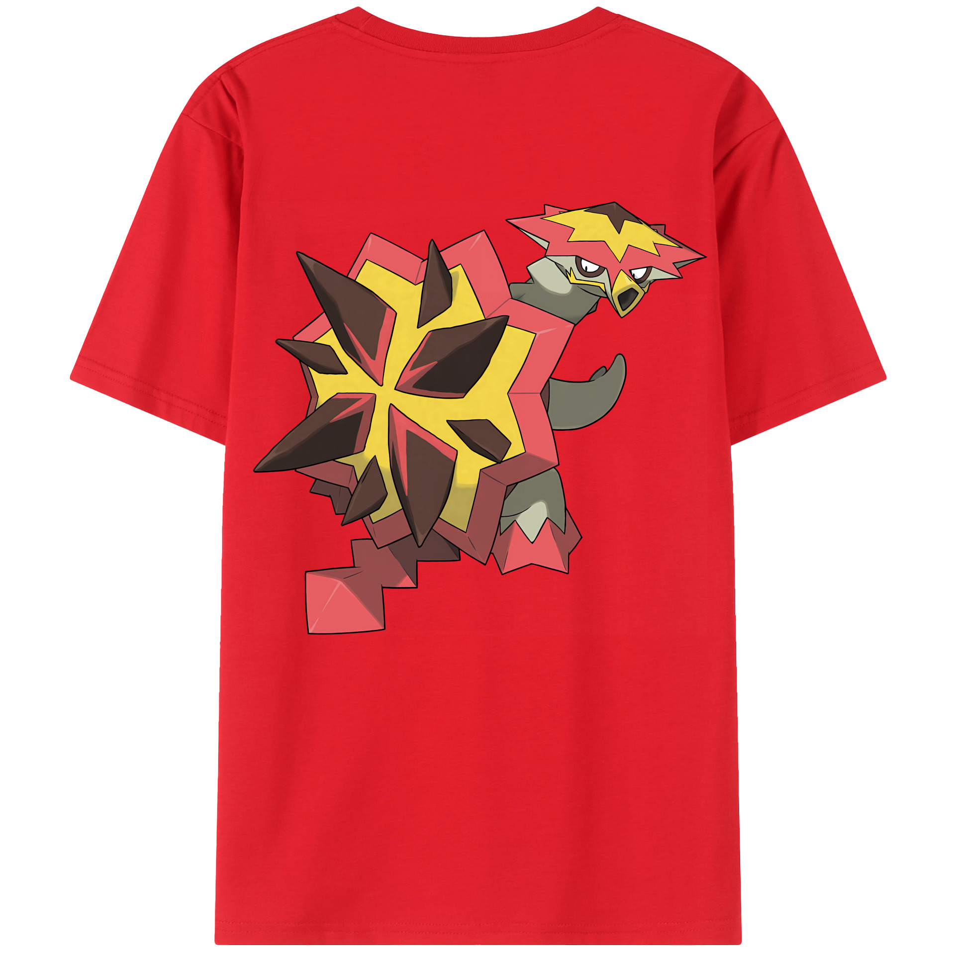 （画像用） ポケットモンスター Pokémon 綿100％ メンズ半袖Tシャツ（バックプリント） 通気性