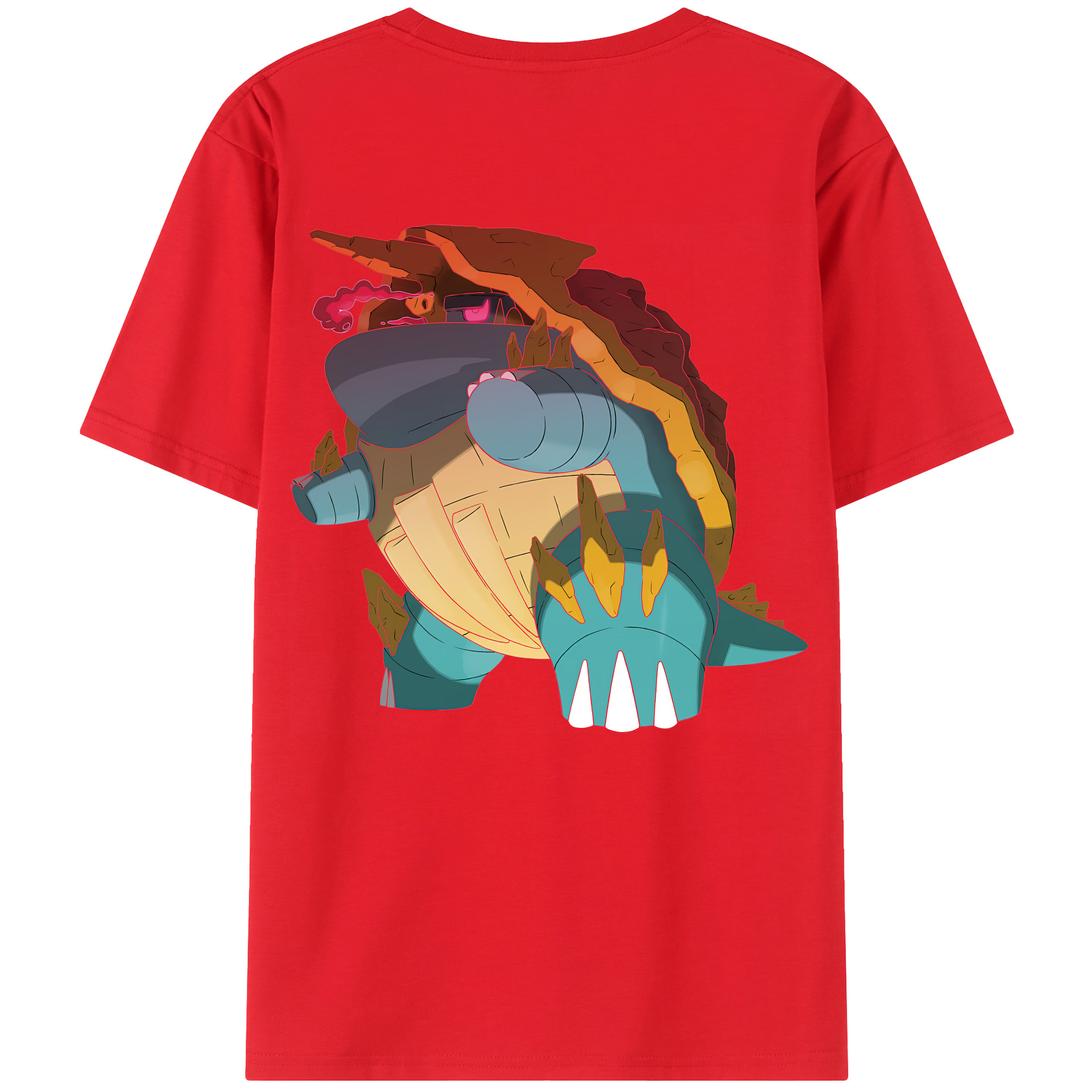 （画像用） ポケットモンスター Pokémon 綿100％ メンズ半袖Tシャツ（バックプリント） 通気性