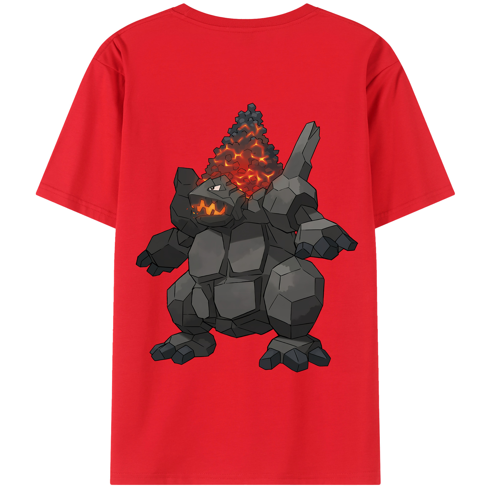（画像用） ポケットモンスター Pokémon 綿100％ メンズ半袖Tシャツ（バックプリント） 通気性