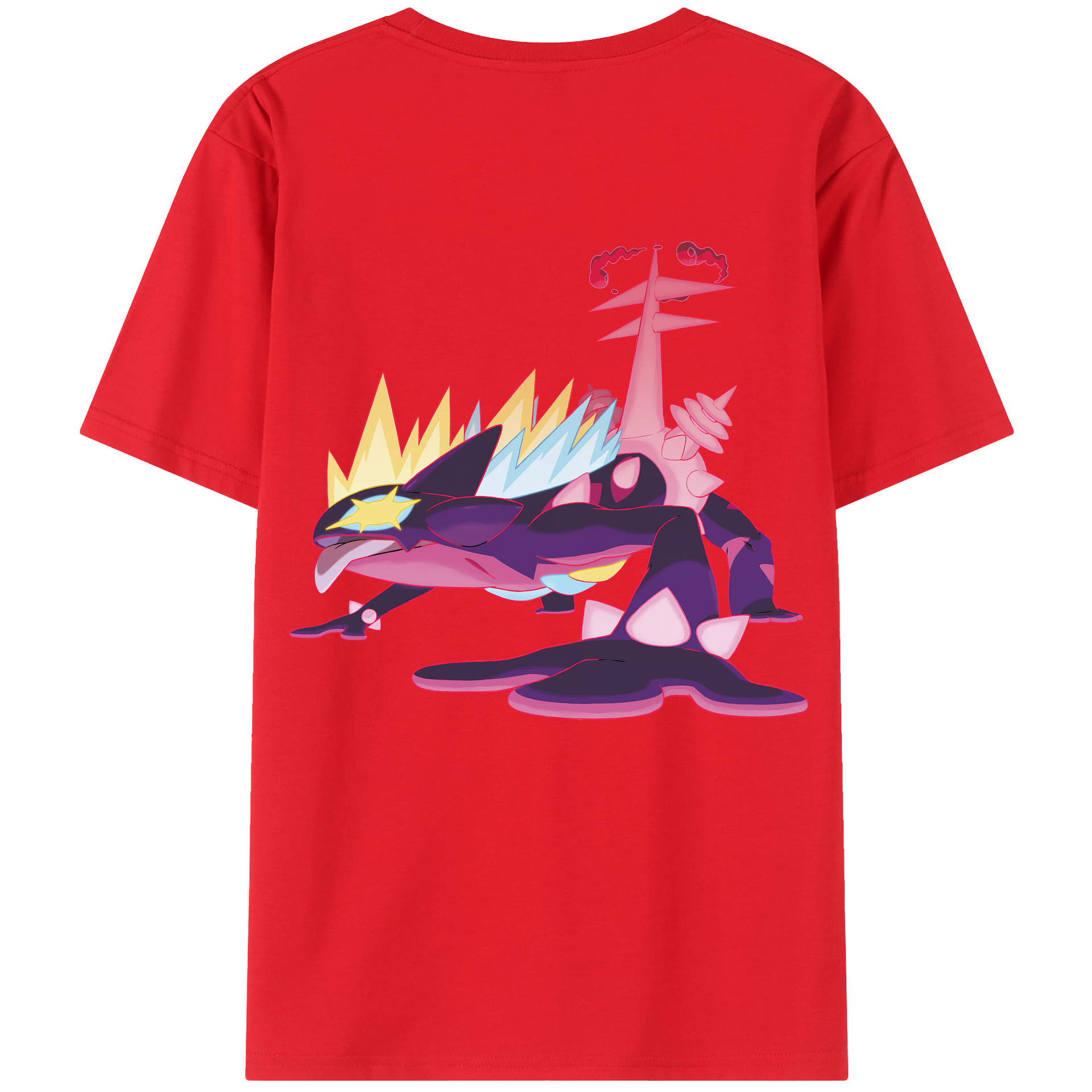 （画像用） ポケットモンスター Pokémon 綿100％ メンズ半袖Tシャツ（バックプリント） 通気性
