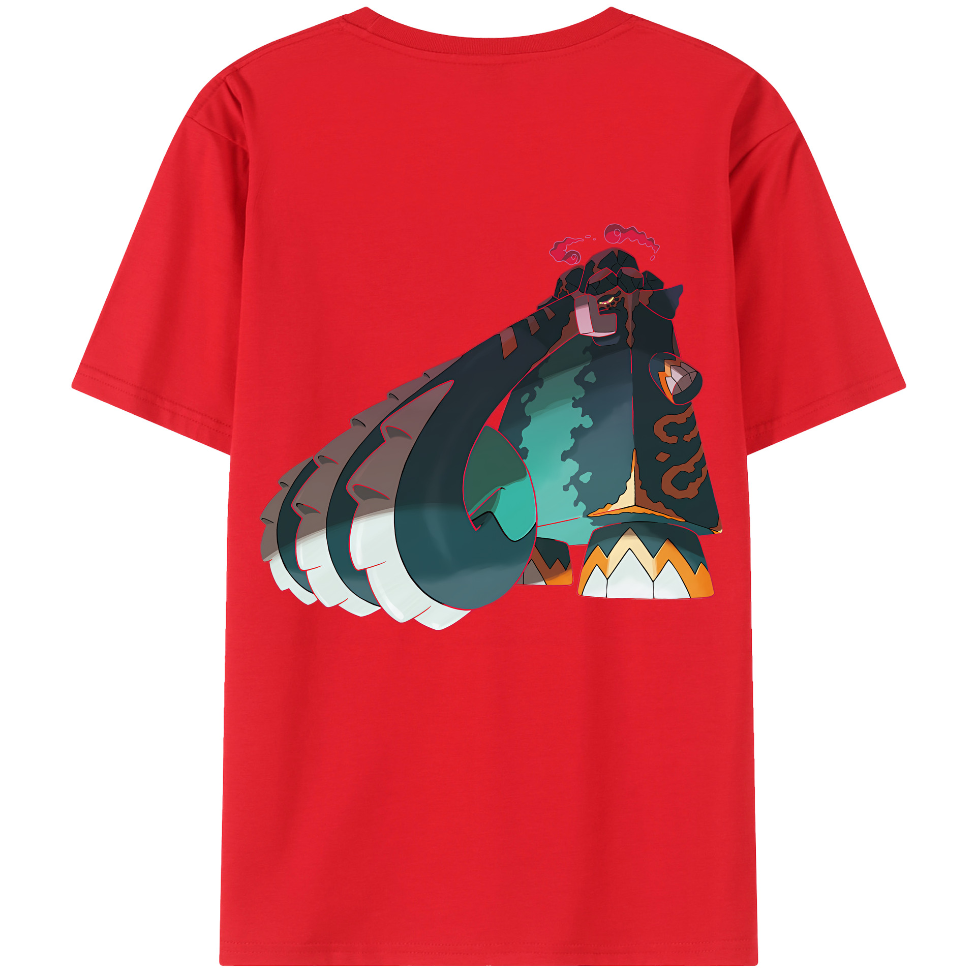 （画像用） ポケットモンスター Pokémon 綿100％ メンズ半袖Tシャツ（バックプリント） 通気性