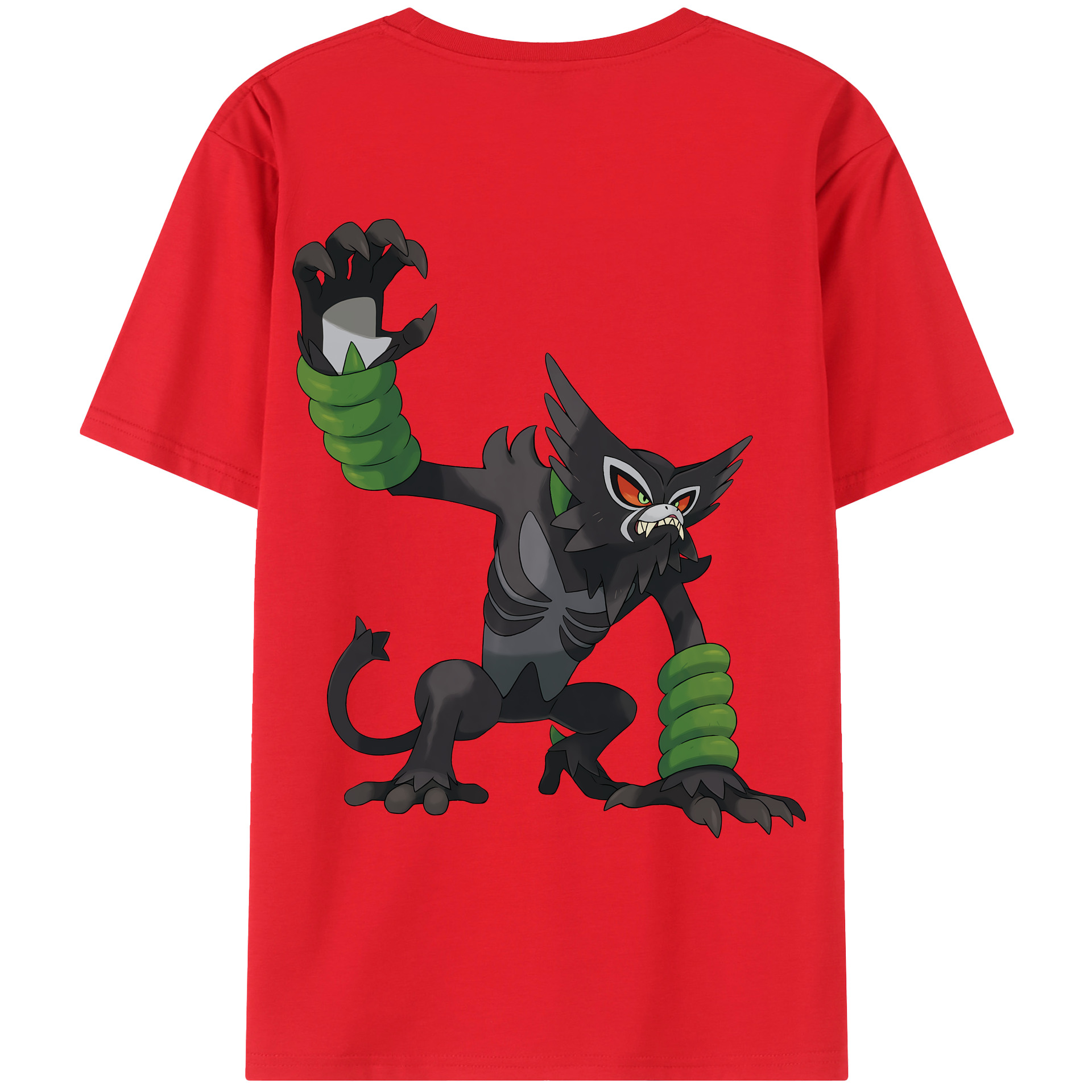 （画像用） ポケットモンスター Pokémon 綿100％ メンズ半袖Tシャツ（バックプリント） 通気性