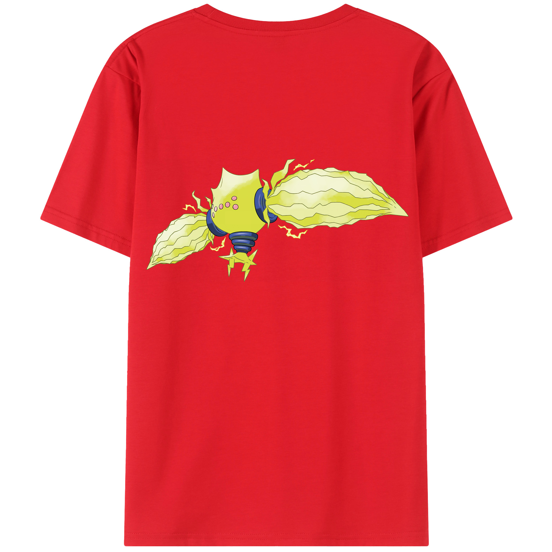 （画像用） ポケットモンスター Pokémon 綿100％ メンズ半袖Tシャツ（バックプリント） 通気性