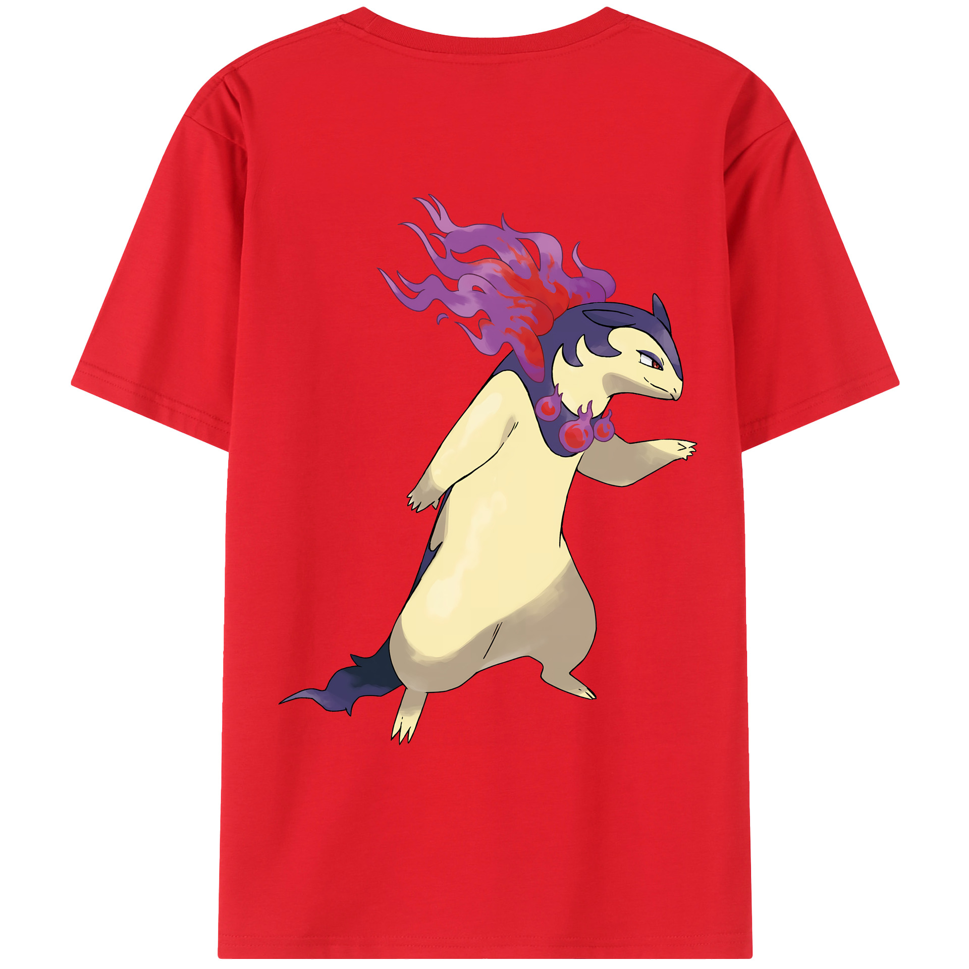 （画像用） ポケットモンスター Pokémon 綿100％ メンズ半袖Tシャツ（バックプリント） 通気性