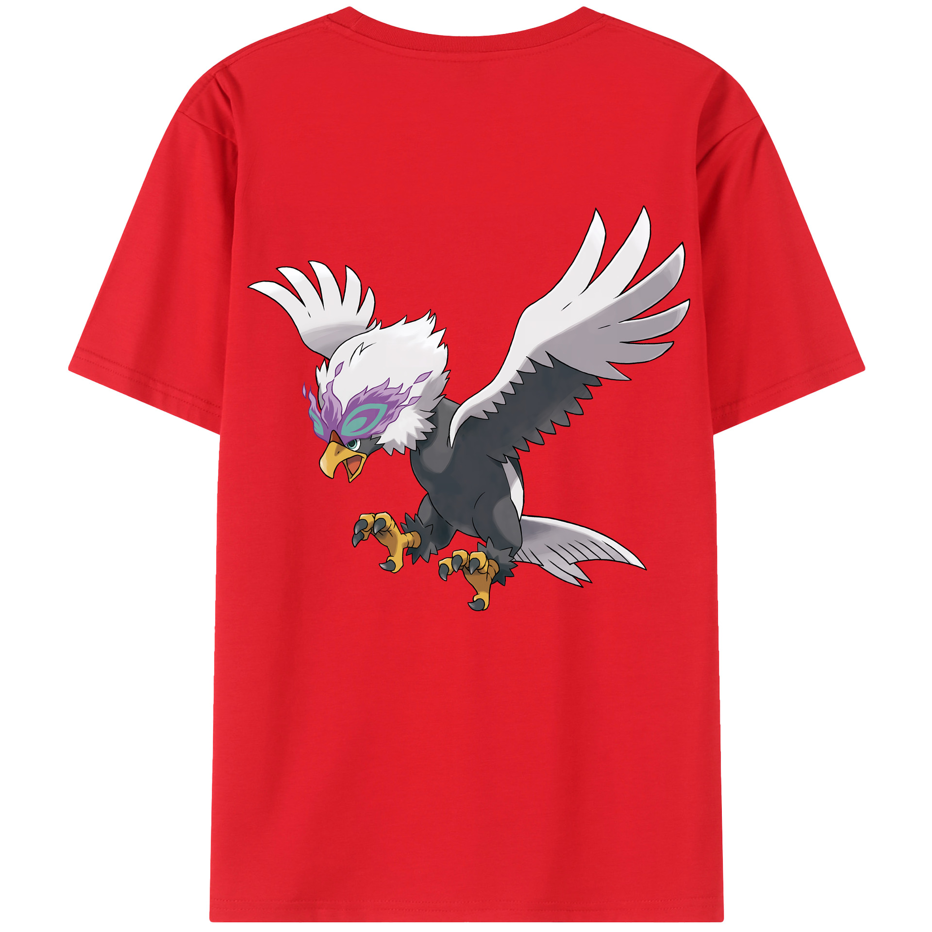 （画像用） ポケットモンスター Pokémon 綿100％ メンズ半袖Tシャツ（バックプリント） 通気性