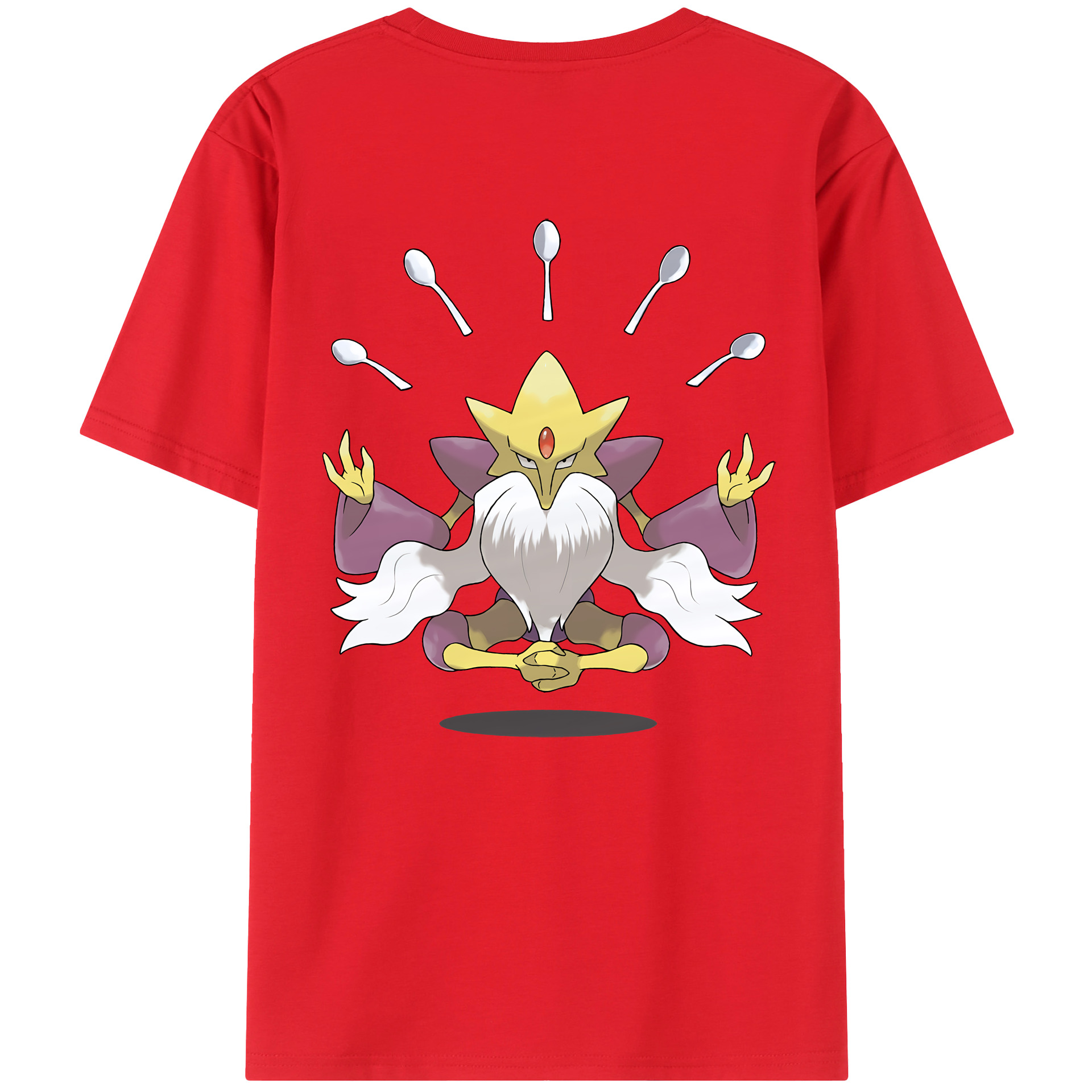（画像用） ポケットモンスター Pokémon 綿100％ メンズ半袖Tシャツ（バックプリント） 通気性