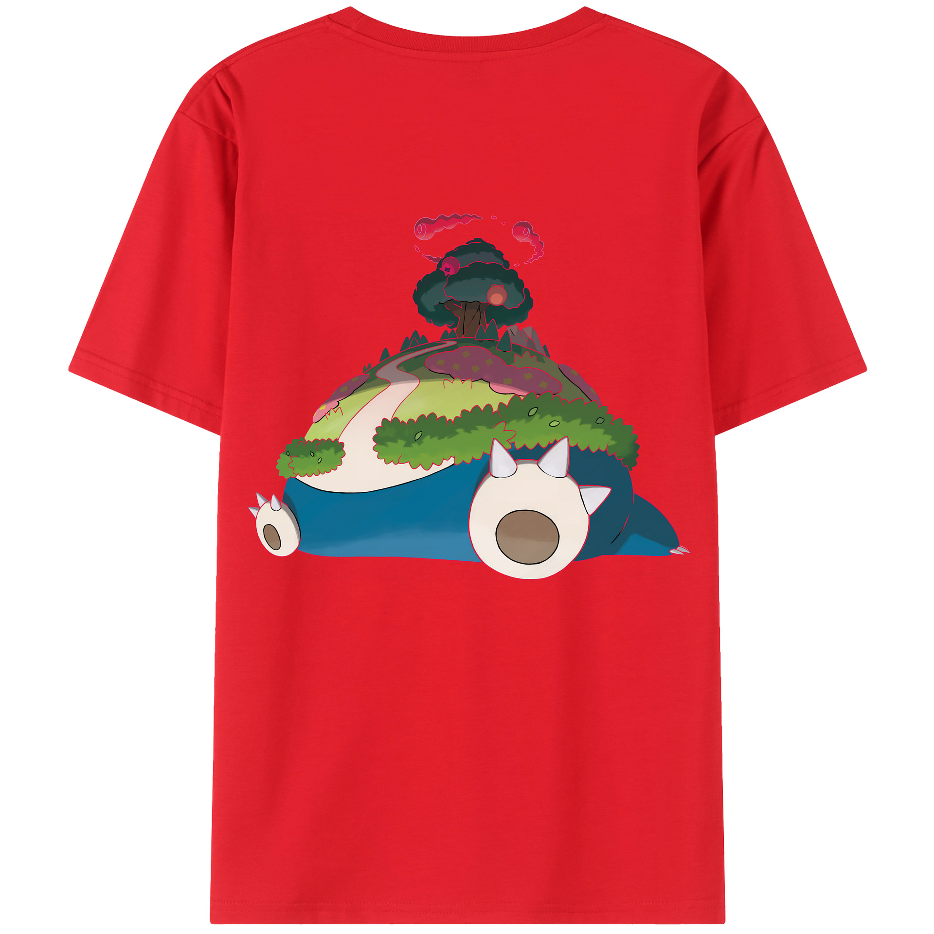 （画像用） ポケットモンスター Pokémon 綿100％ メンズ半袖Tシャツ（バックプリント） 通気性