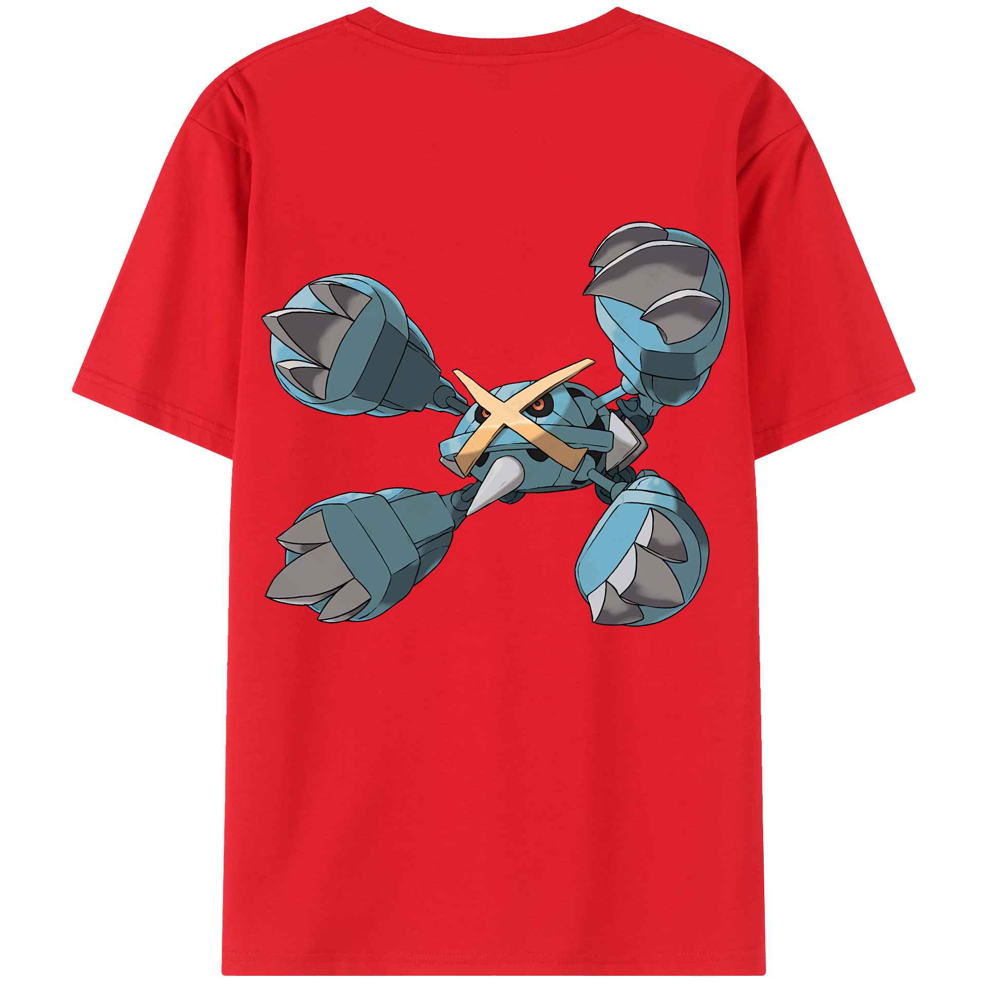 （画像用） ポケットモンスター Pokémon 綿100％ メンズ半袖Tシャツ（バックプリント） 通気性