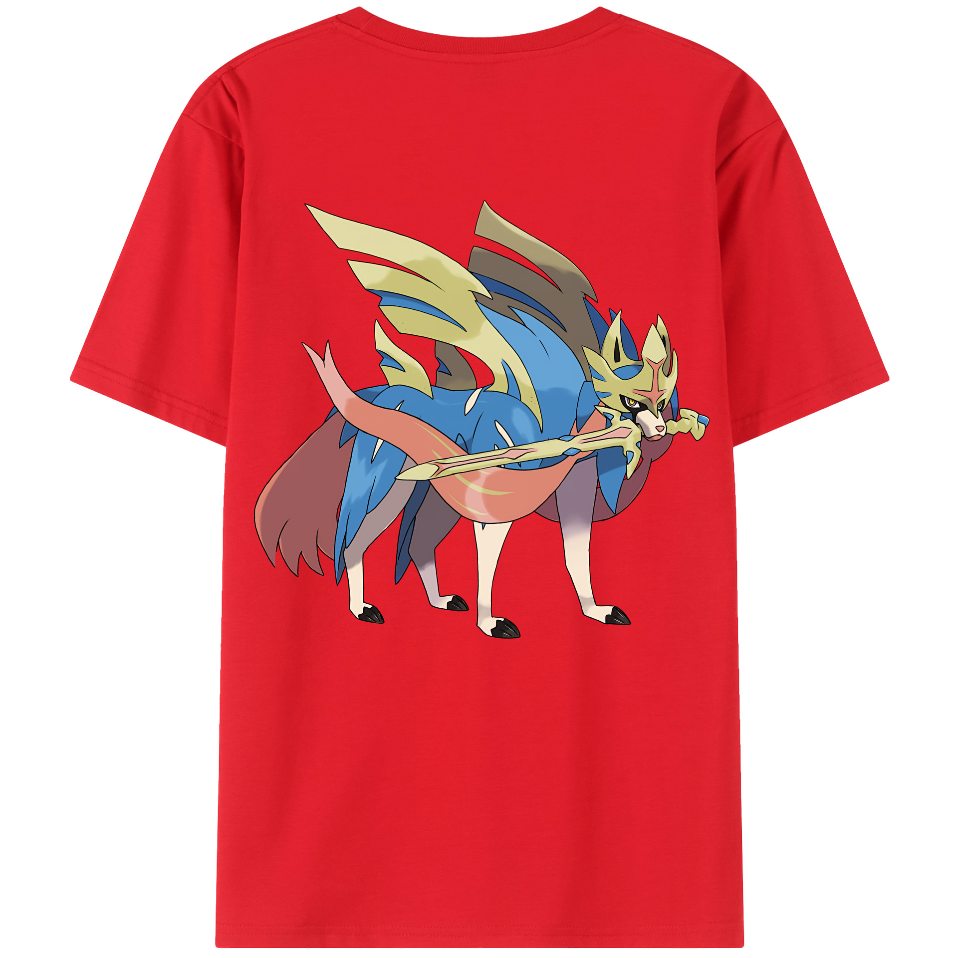 （画像用） ポケットモンスター Pokémon 綿100％ メンズ半袖Tシャツ（バックプリント） 通気性