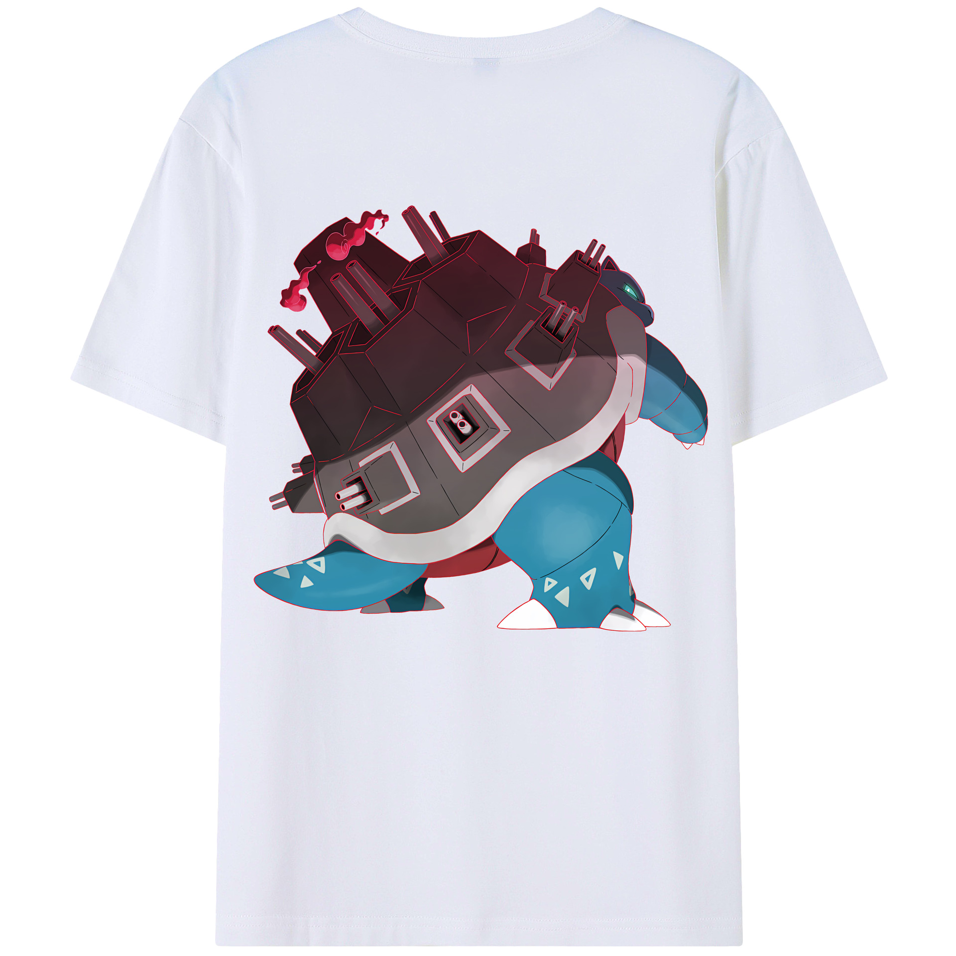 （画像用） ポケットモンスター Pokémon 綿100％ メンズ半袖Tシャツ（バックプリント） 通気性