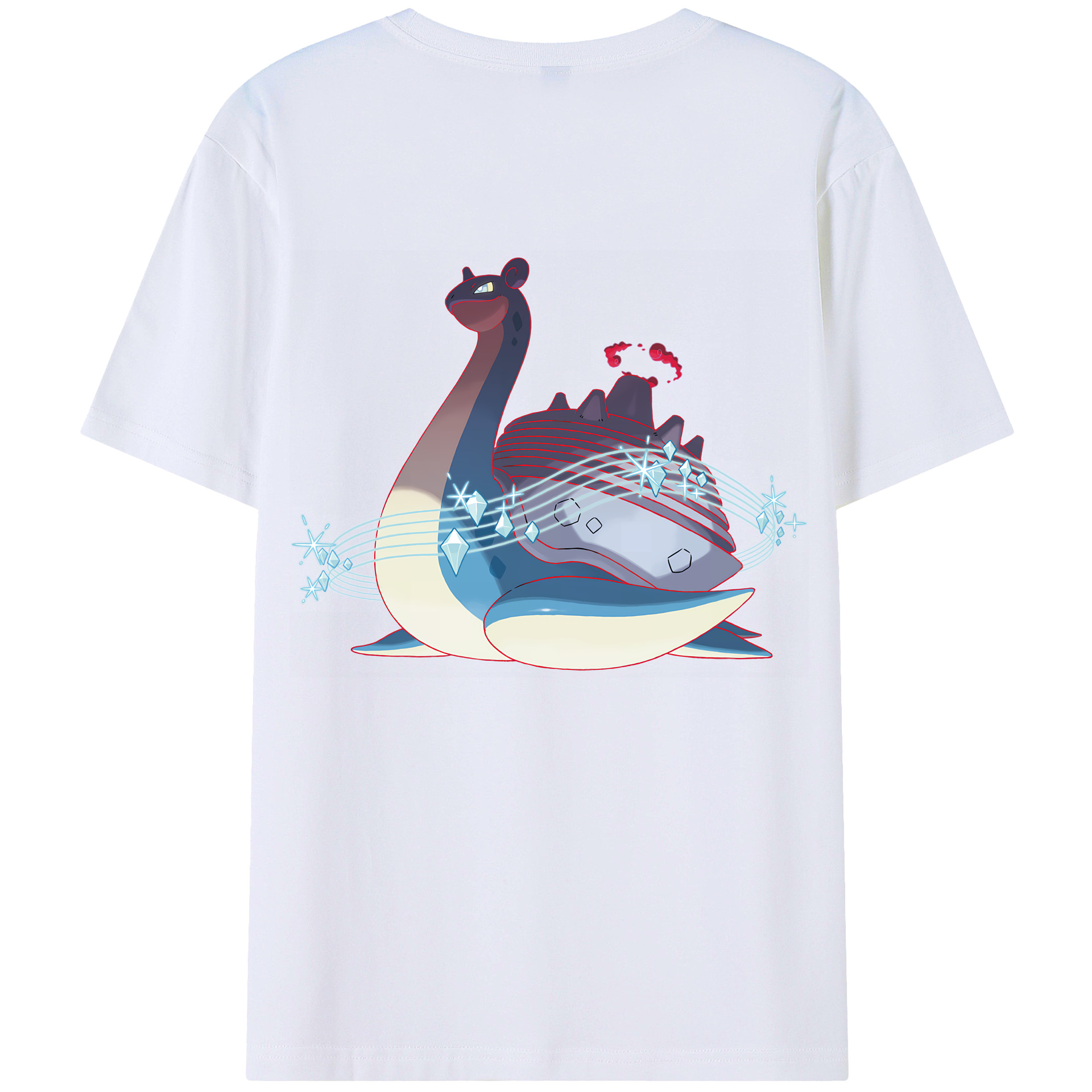 （画像用） ポケットモンスター Pokémon 綿100％ メンズ半袖Tシャツ（バックプリント） 通気性