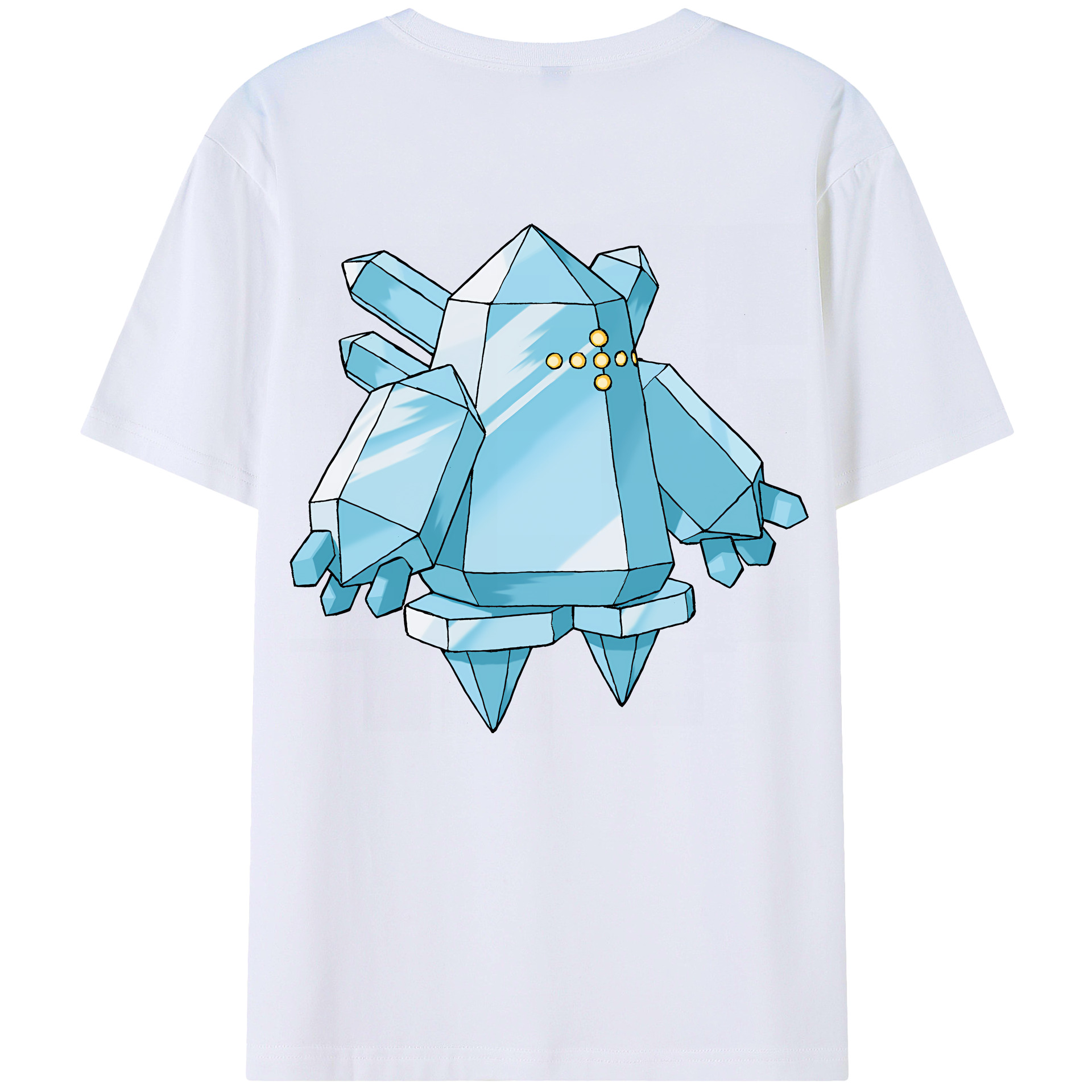 （画像用） ポケットモンスター Pokémon 綿100％ メンズ半袖Tシャツ（バックプリント） 通気性