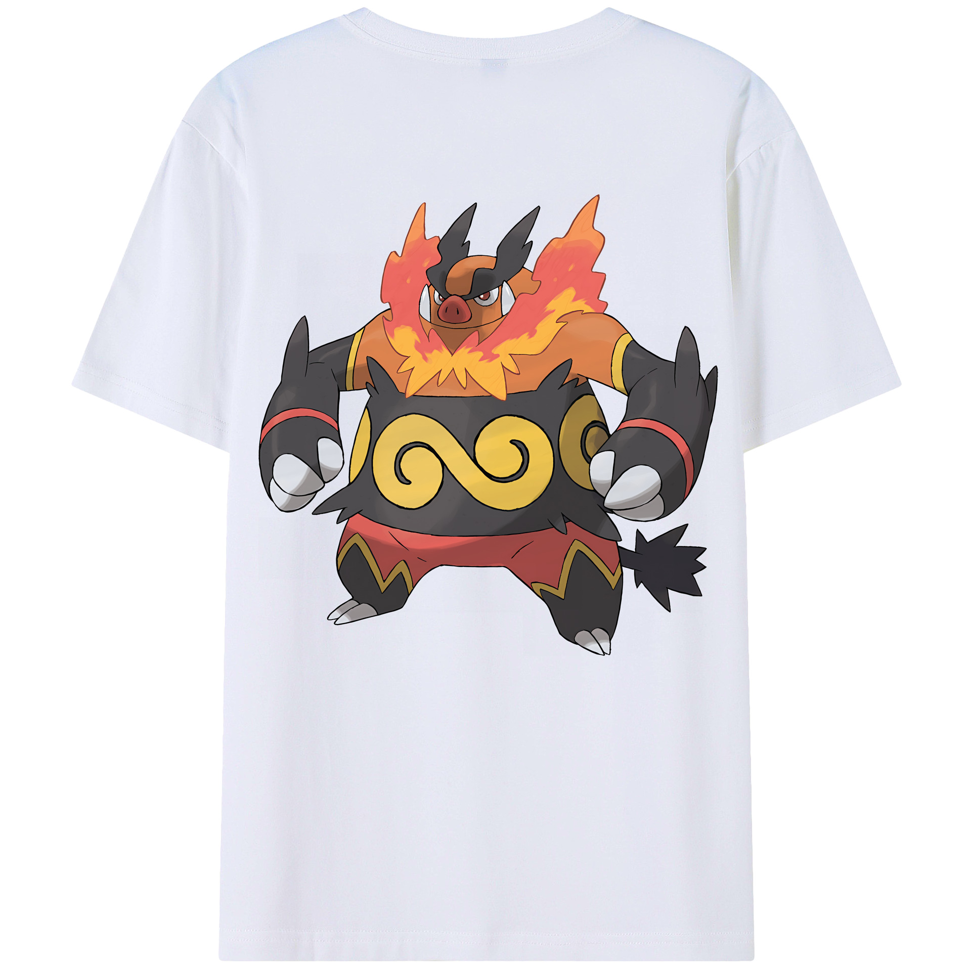 （画像用） ポケットモンスター Pokémon 綿100％ メンズ半袖Tシャツ（バックプリント） 通気性