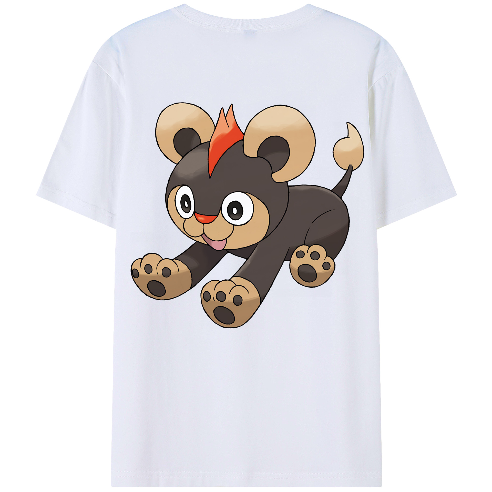 （画像用） ポケットモンスター Pokémon 綿100％ メンズ半袖Tシャツ（バックプリント） 通気性