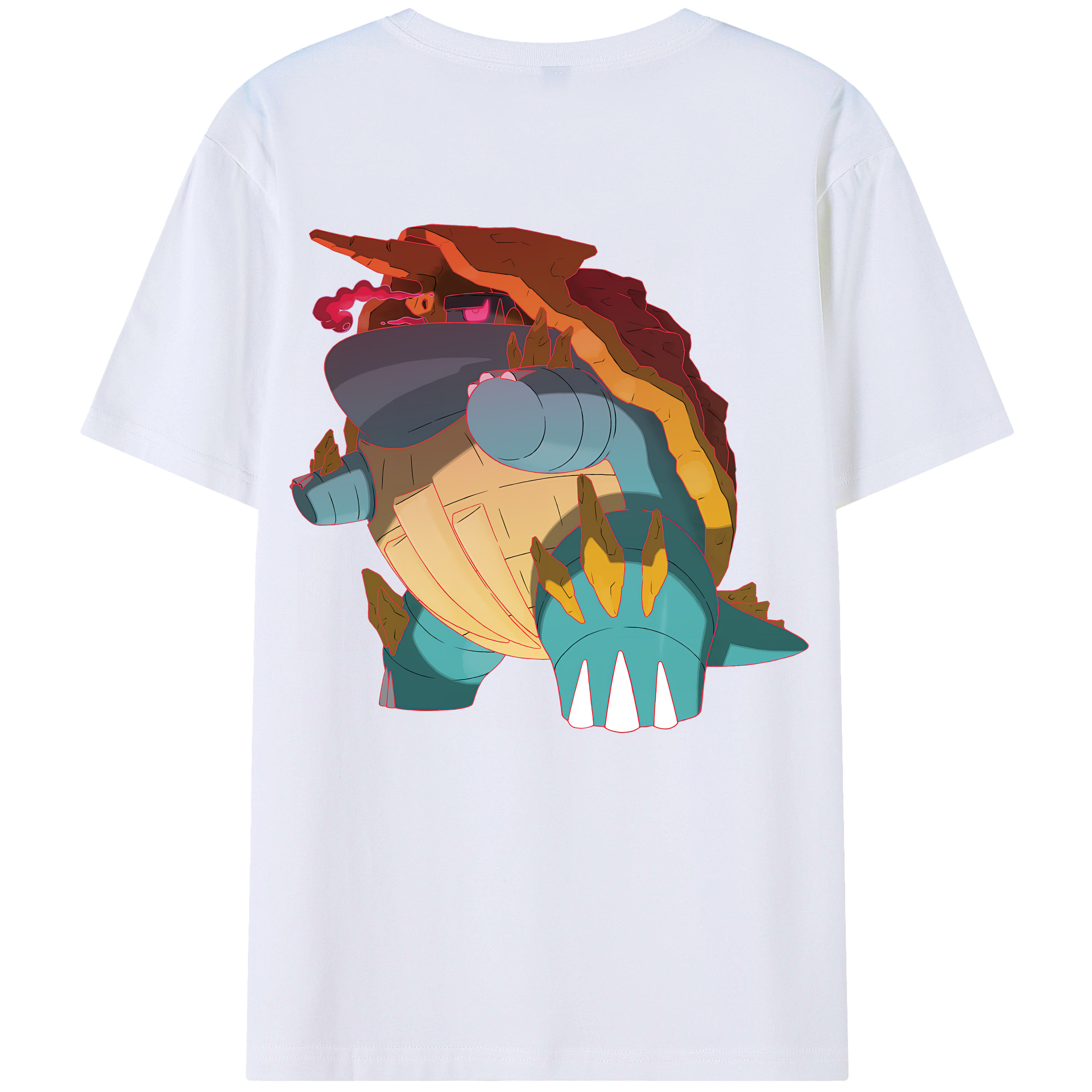 （画像用） ポケットモンスター Pokémon 綿100％ メンズ半袖Tシャツ（バックプリント） 通気性