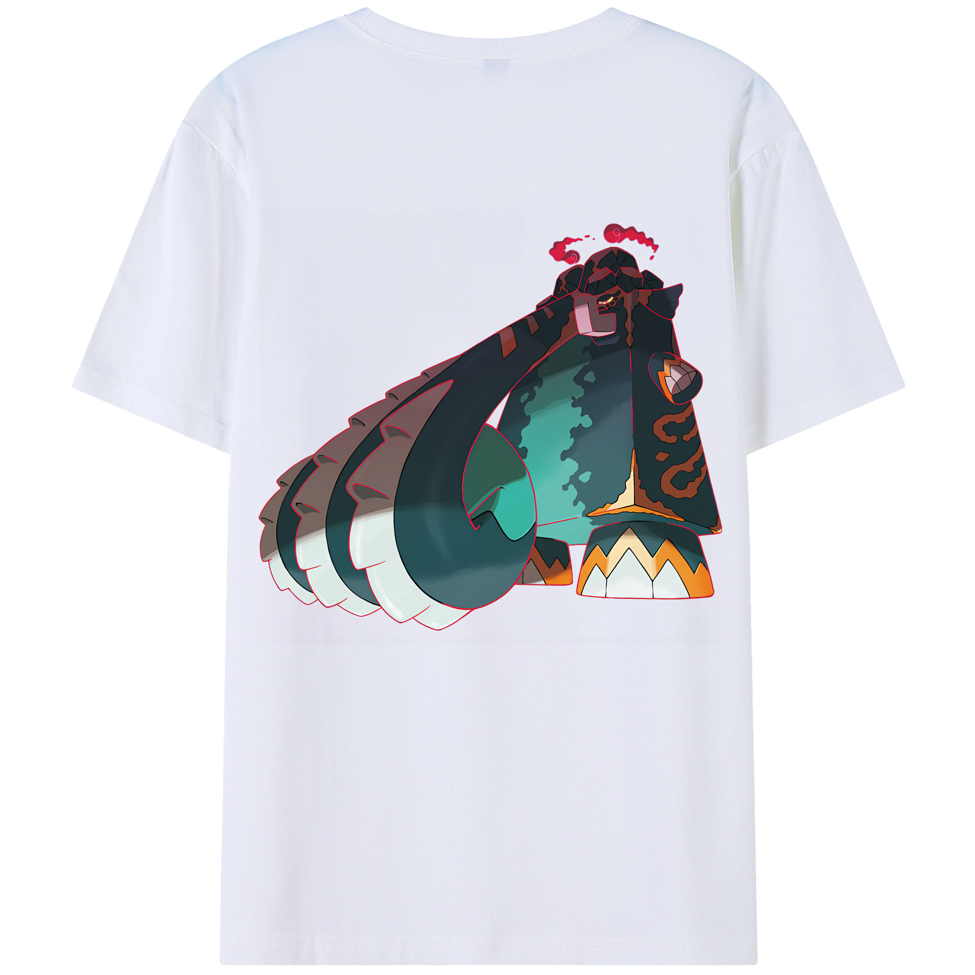 （画像用） ポケットモンスター Pokémon 綿100％ メンズ半袖Tシャツ（バックプリント） 通気性