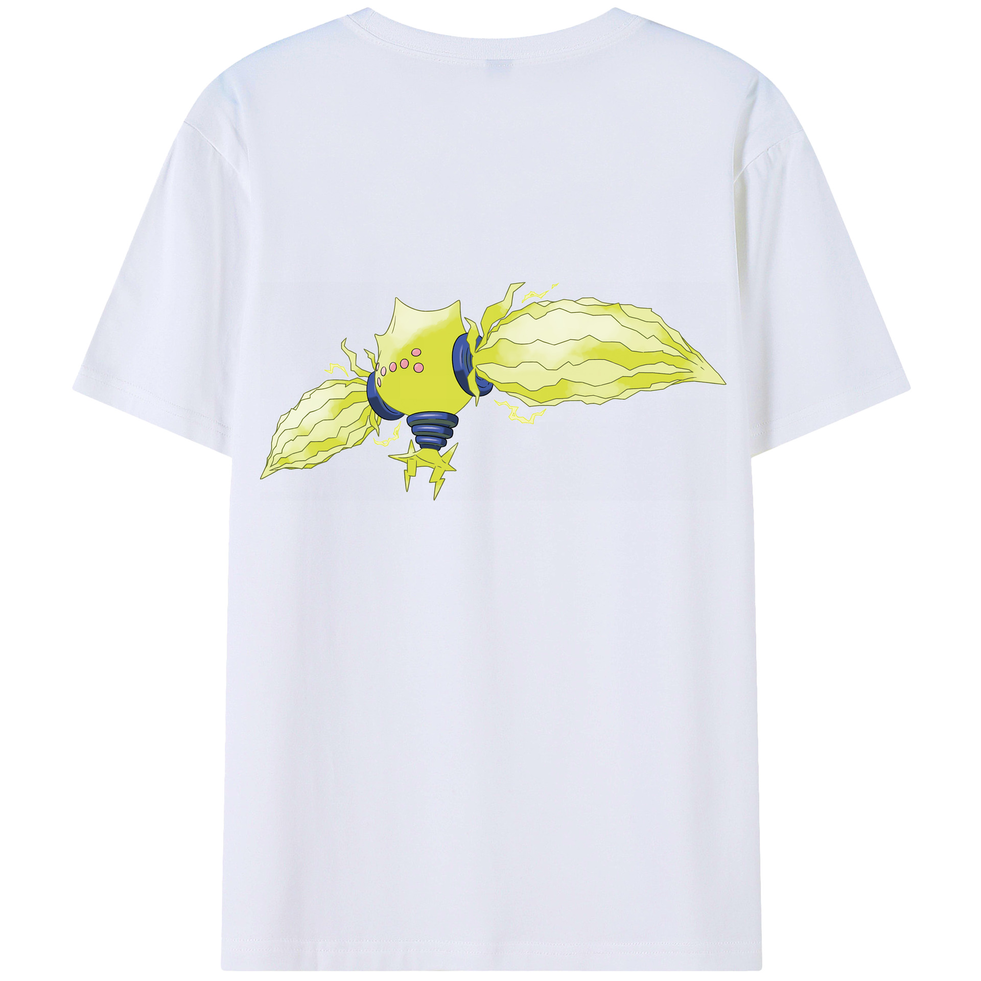 （画像用） ポケットモンスター Pokémon 綿100％ メンズ半袖Tシャツ（バックプリント） 通気性